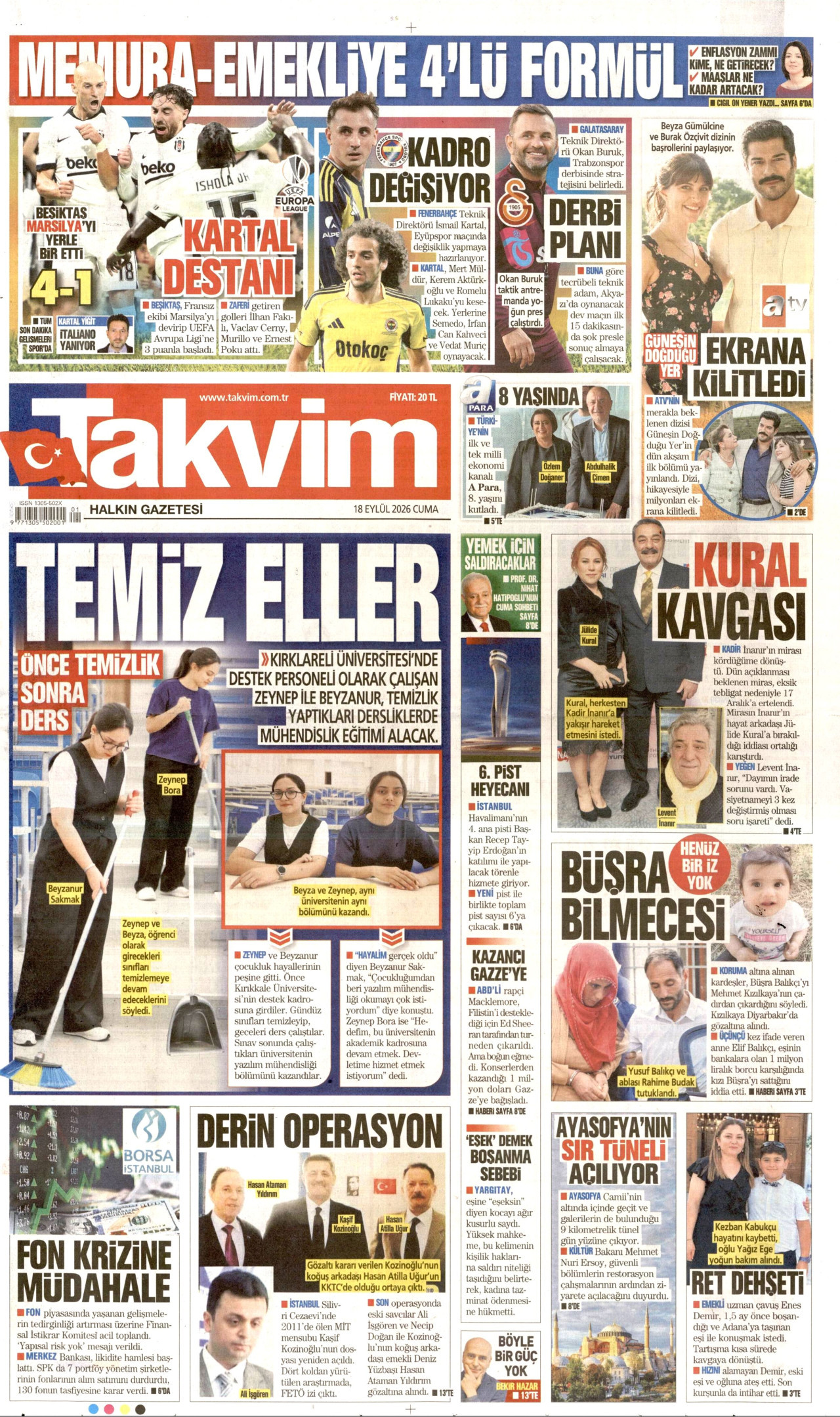 Gazeteler bugün ne yazdı? (18 Eylül) - 10. fotoğraf