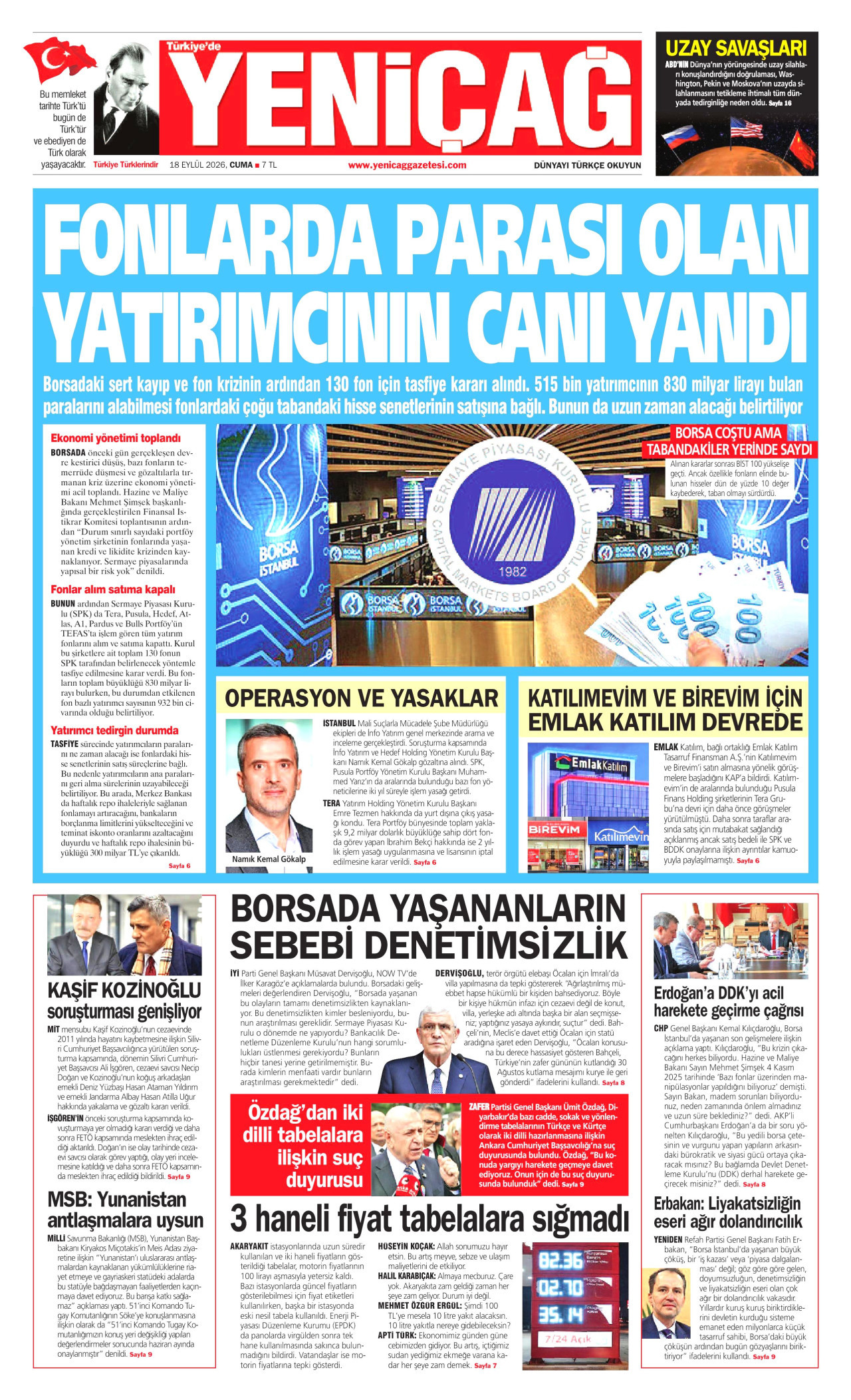 Gazeteler bugün ne yazdı? (18 Eylül) - 5. fotoğraf