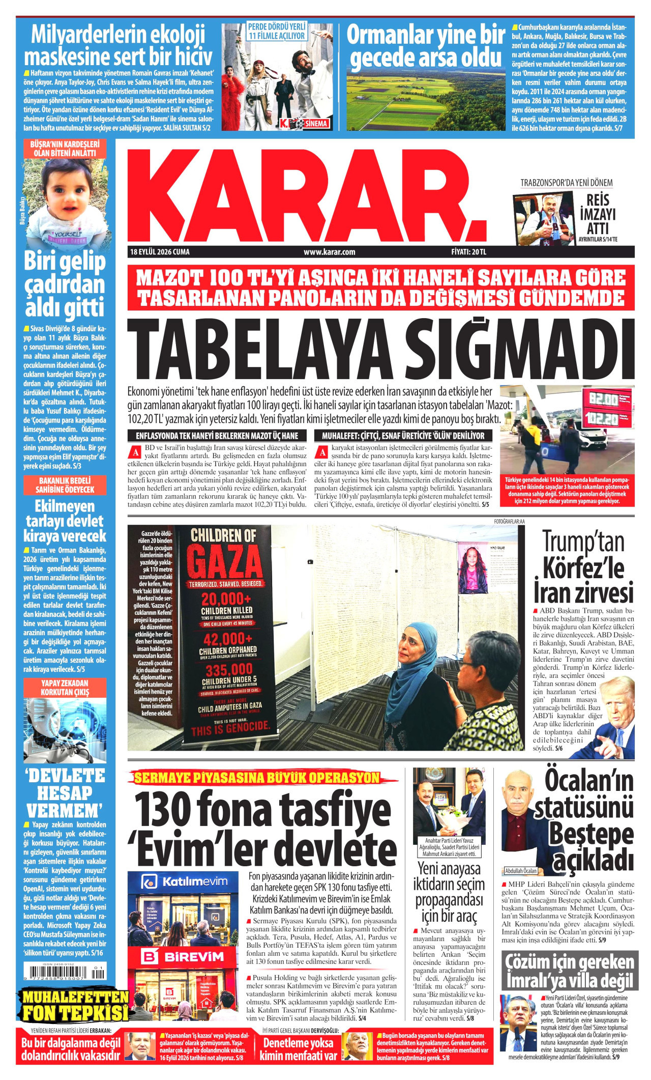Gazeteler bugün ne yazdı? (18 Eylül) - 7. fotoğraf