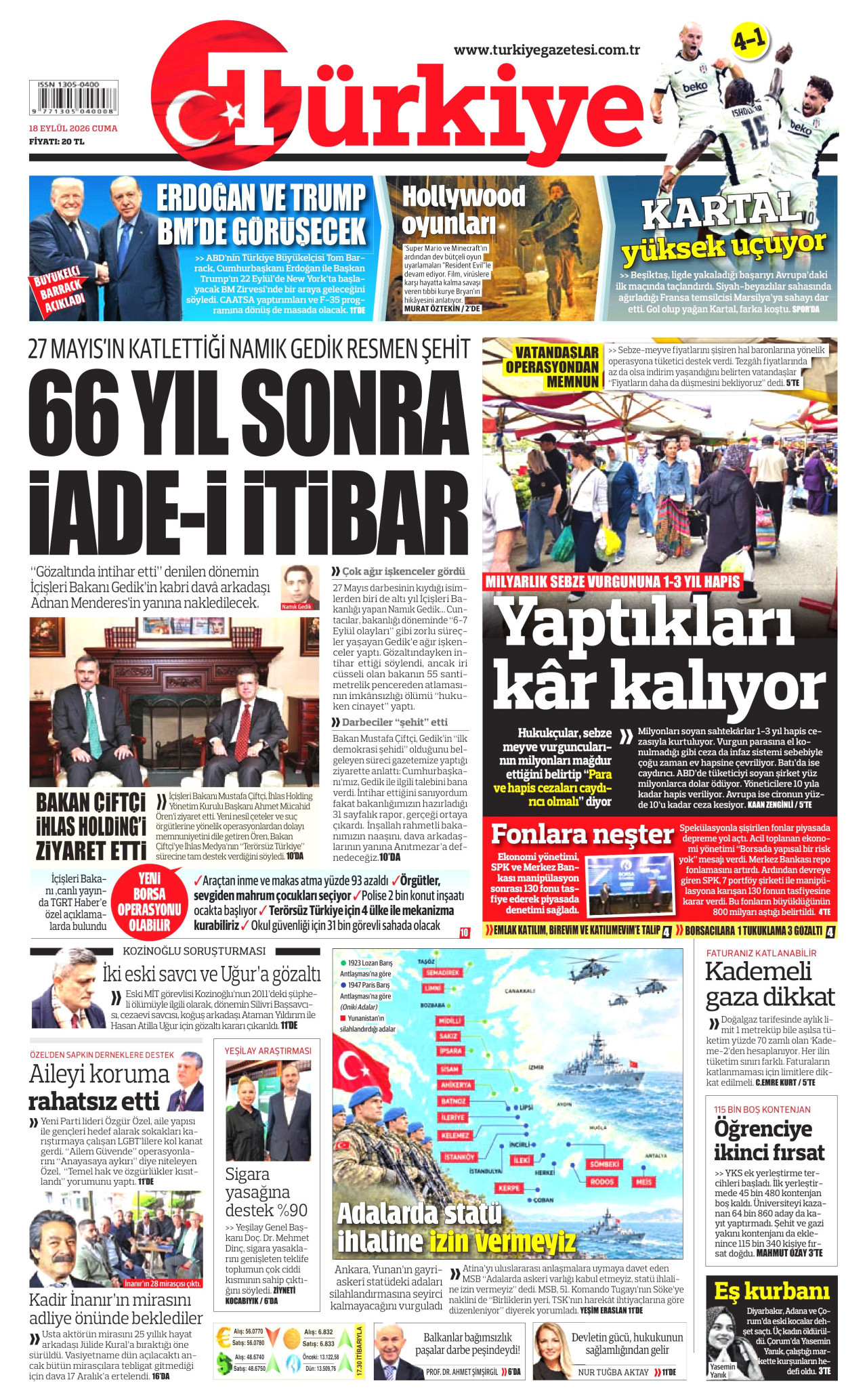 Gazeteler bugün ne yazdı? (18 Eylül) - 8. fotoğraf