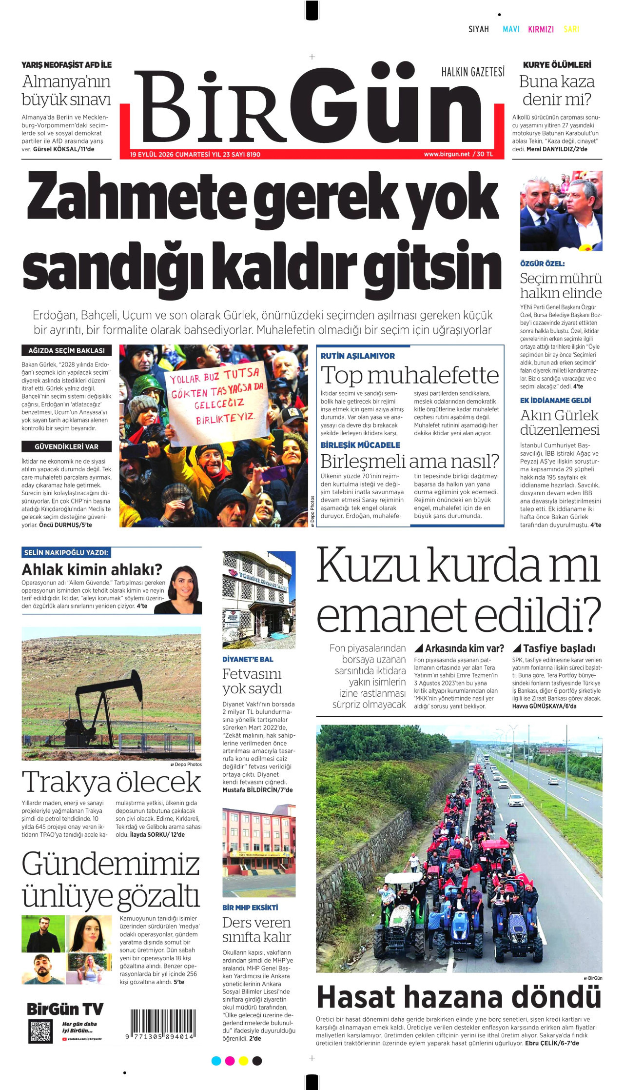 Gazeteler bugün ne yazdı? (19 Eylül) - 2. fotoğraf
