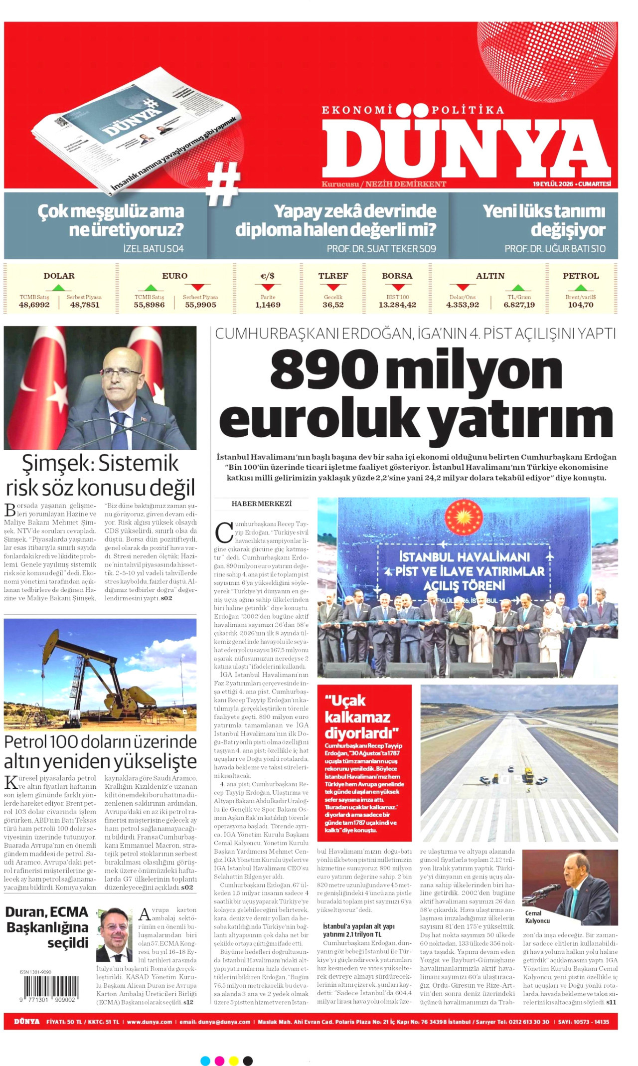 Gazeteler bugün ne yazdı? (19 Eylül) - 1. fotoğraf