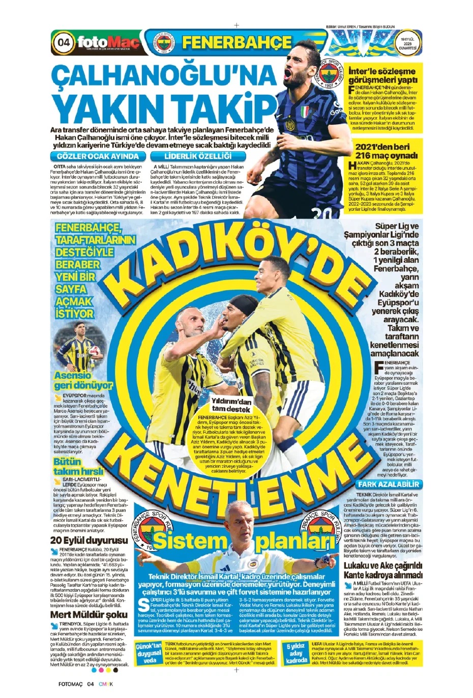 Karadeniz'de dev kapışma! Spor basını bugün ne yazdı? (19 Eylül) - 1. fotoğraf