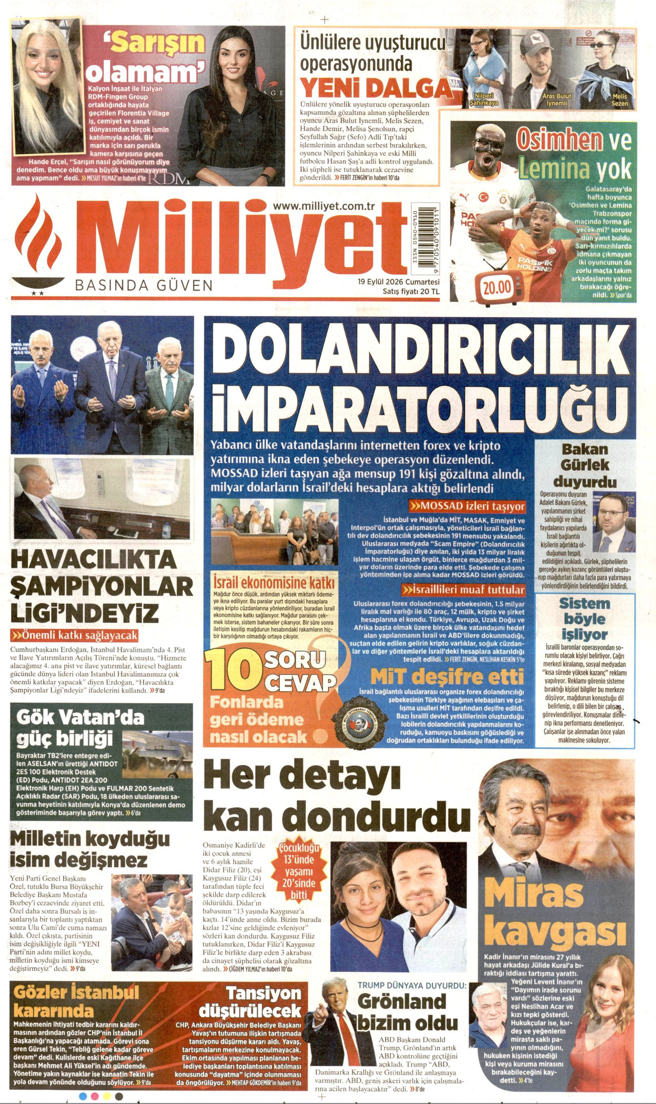 Gazeteler bugün ne yazdı? (19 Eylül) - 3. fotoğraf