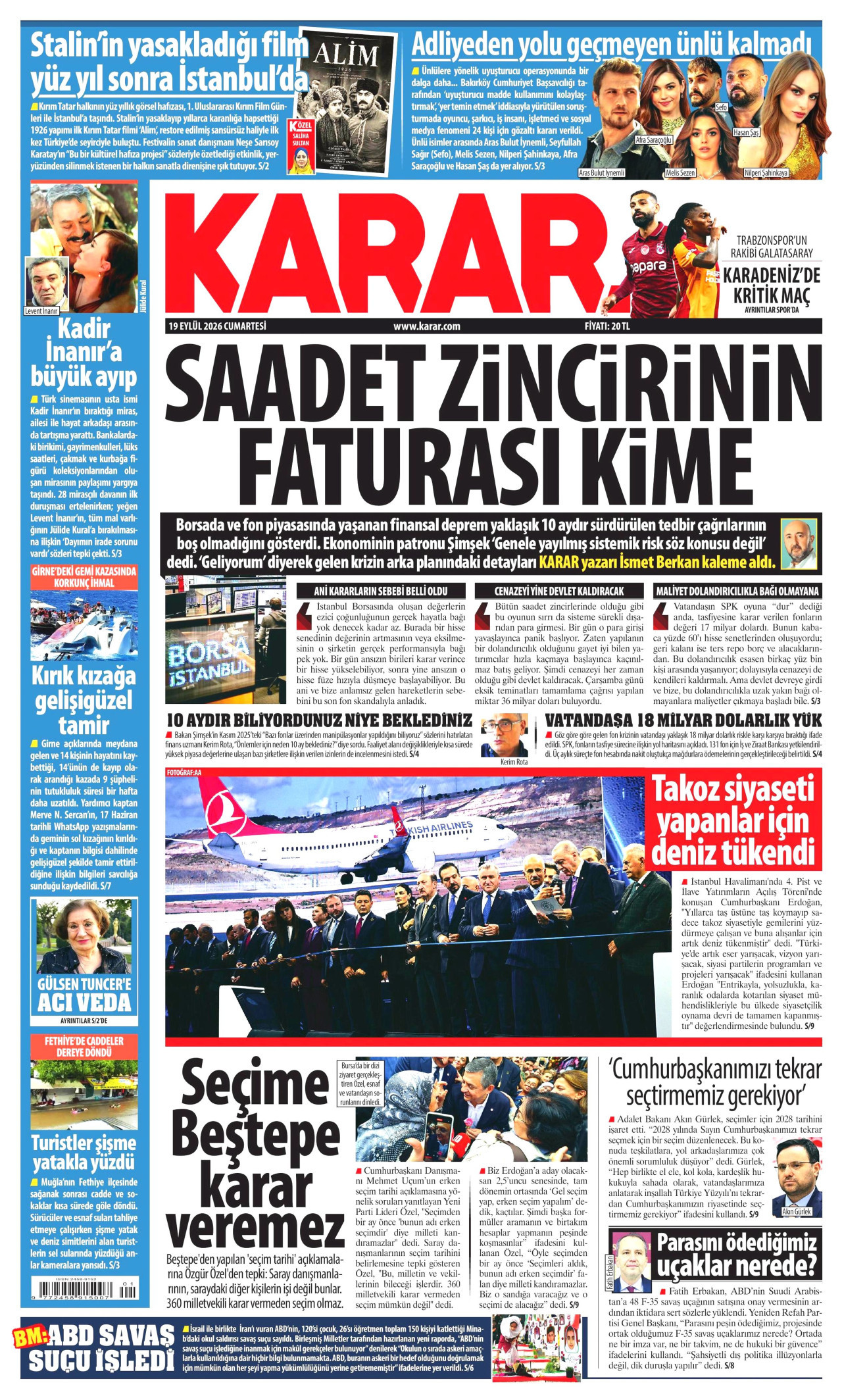 Gazeteler bugün ne yazdı? (19 Eylül) - 11. fotoğraf