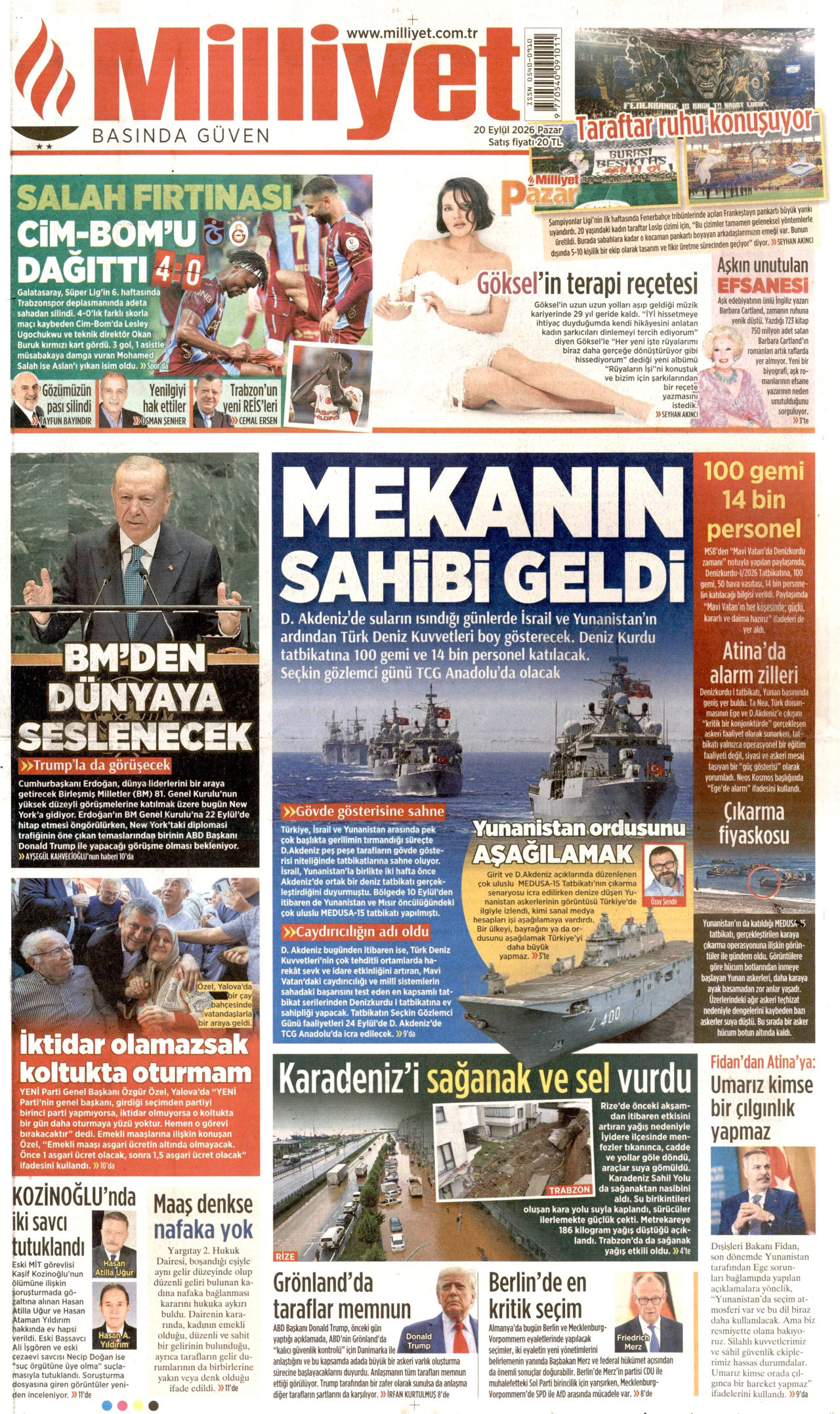 Gazeteler bugün ne yazdı? (20 Eylül) - 8. fotoğraf
