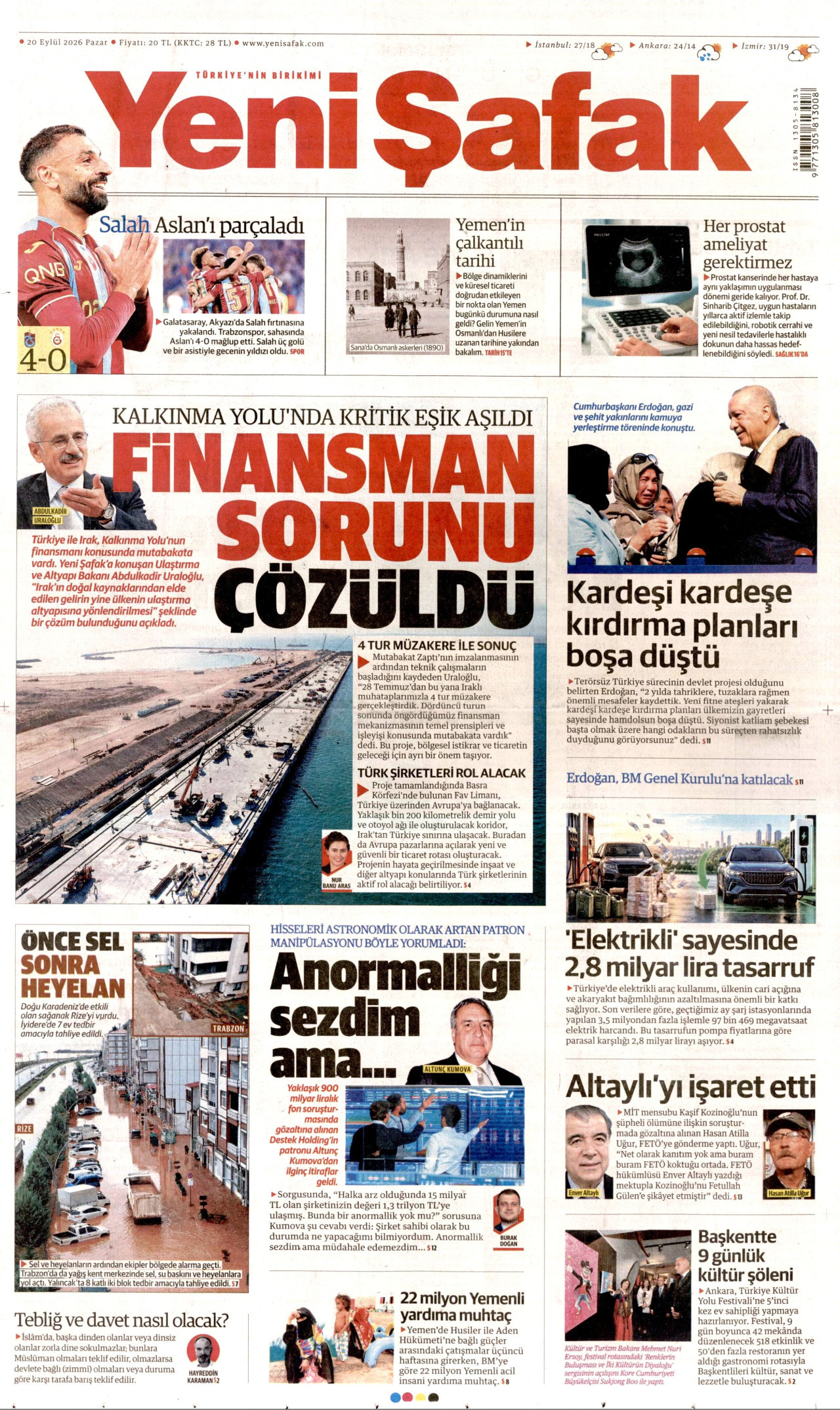 Gazeteler bugün ne yazdı? (20 Eylül) - 6. fotoğraf