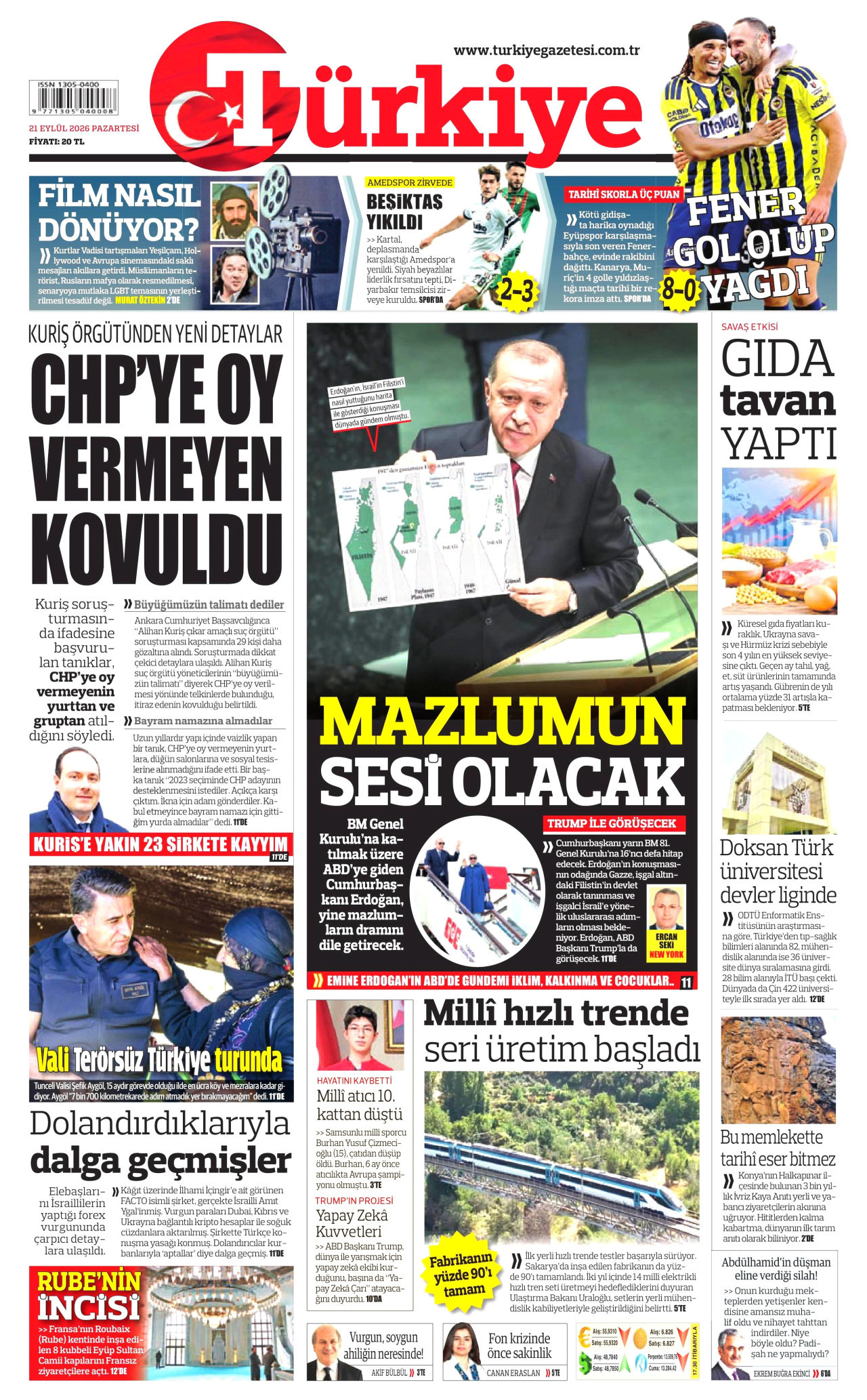 Gazeteler bugün ne yazdı? (21 Eylül) - 3. fotoğraf
