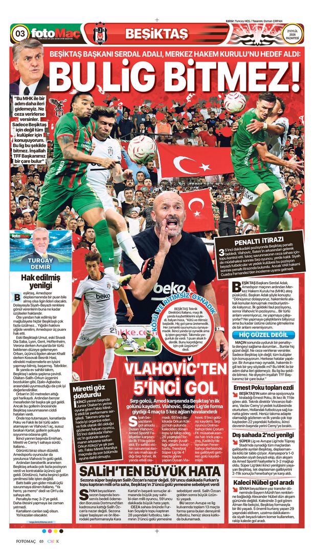Kartal uçamadı, zirve kaçtı | Spor manşetleri - 16. fotoğraf