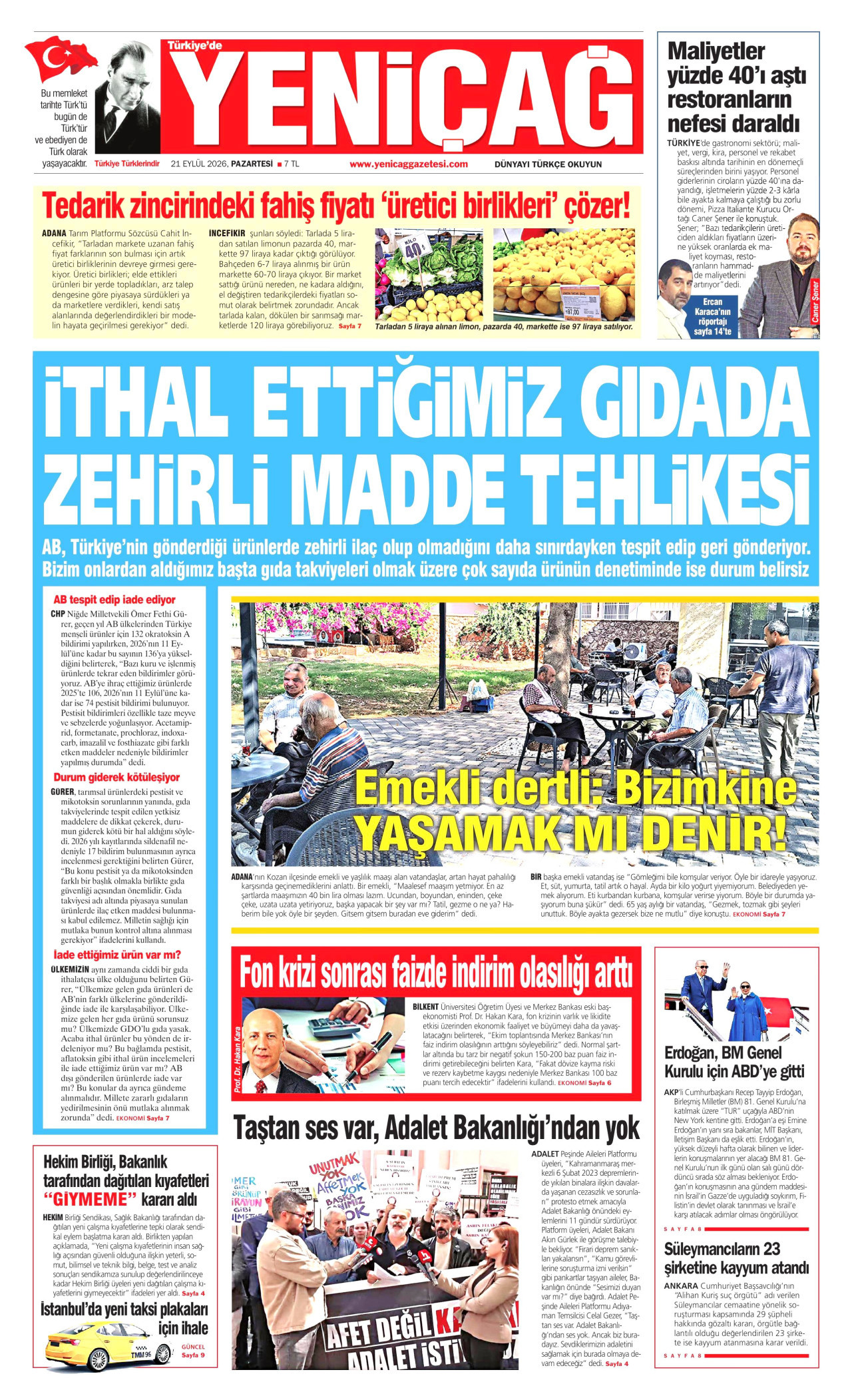 Gazeteler bugün ne yazdı? (21 Eylül) - 7. fotoğraf