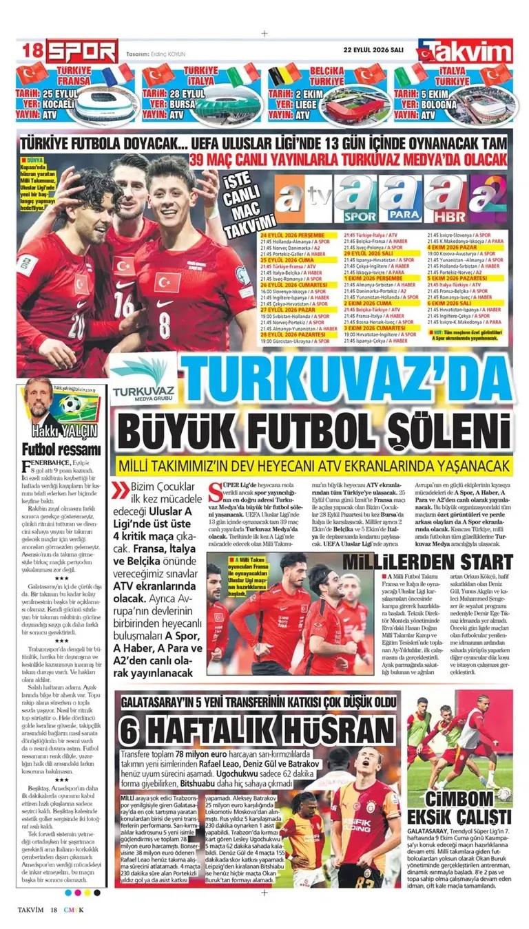 Fener'e huzur geldi! Spor basını bugün ne yazdı? (22 Eylül) - 1. fotoğraf