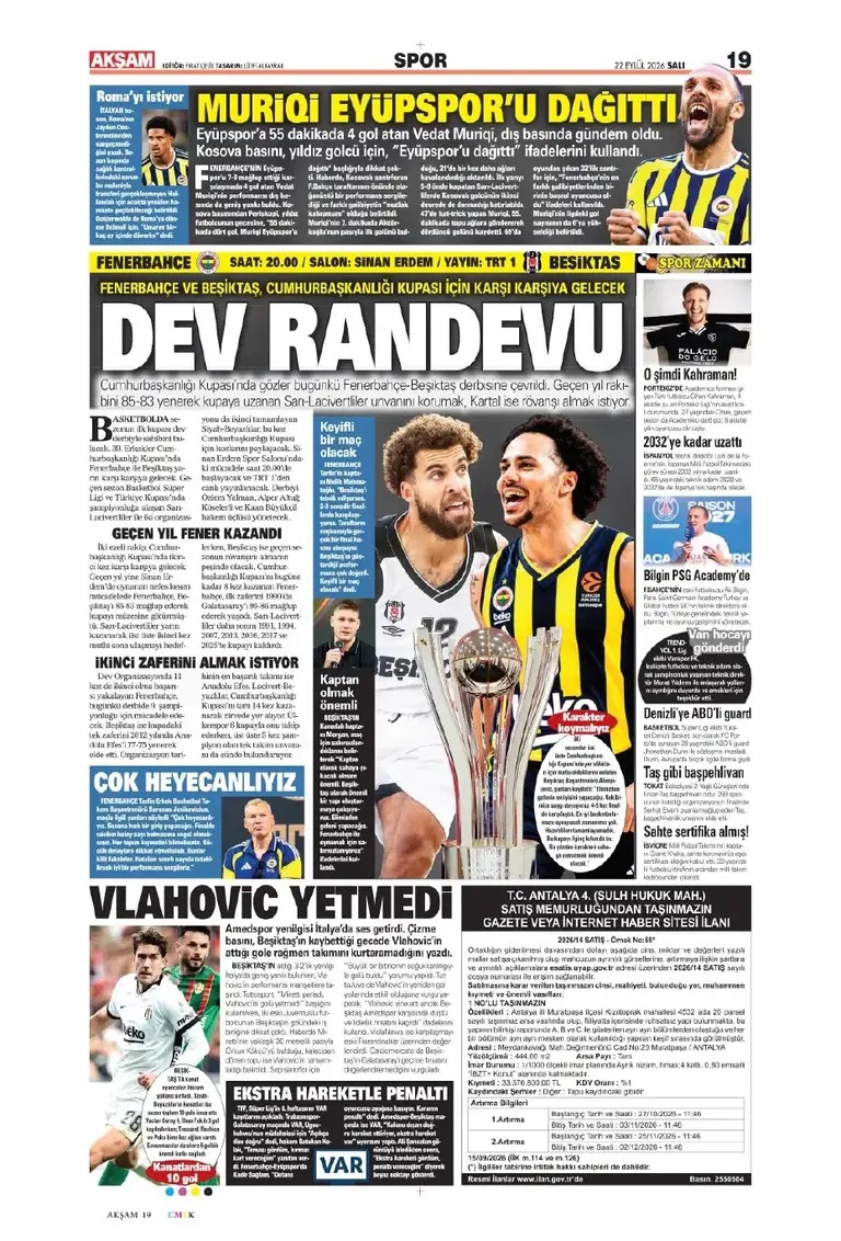 Fener'e huzur geldi! Spor basını bugün ne yazdı? (22 Eylül) - 4. fotoğraf