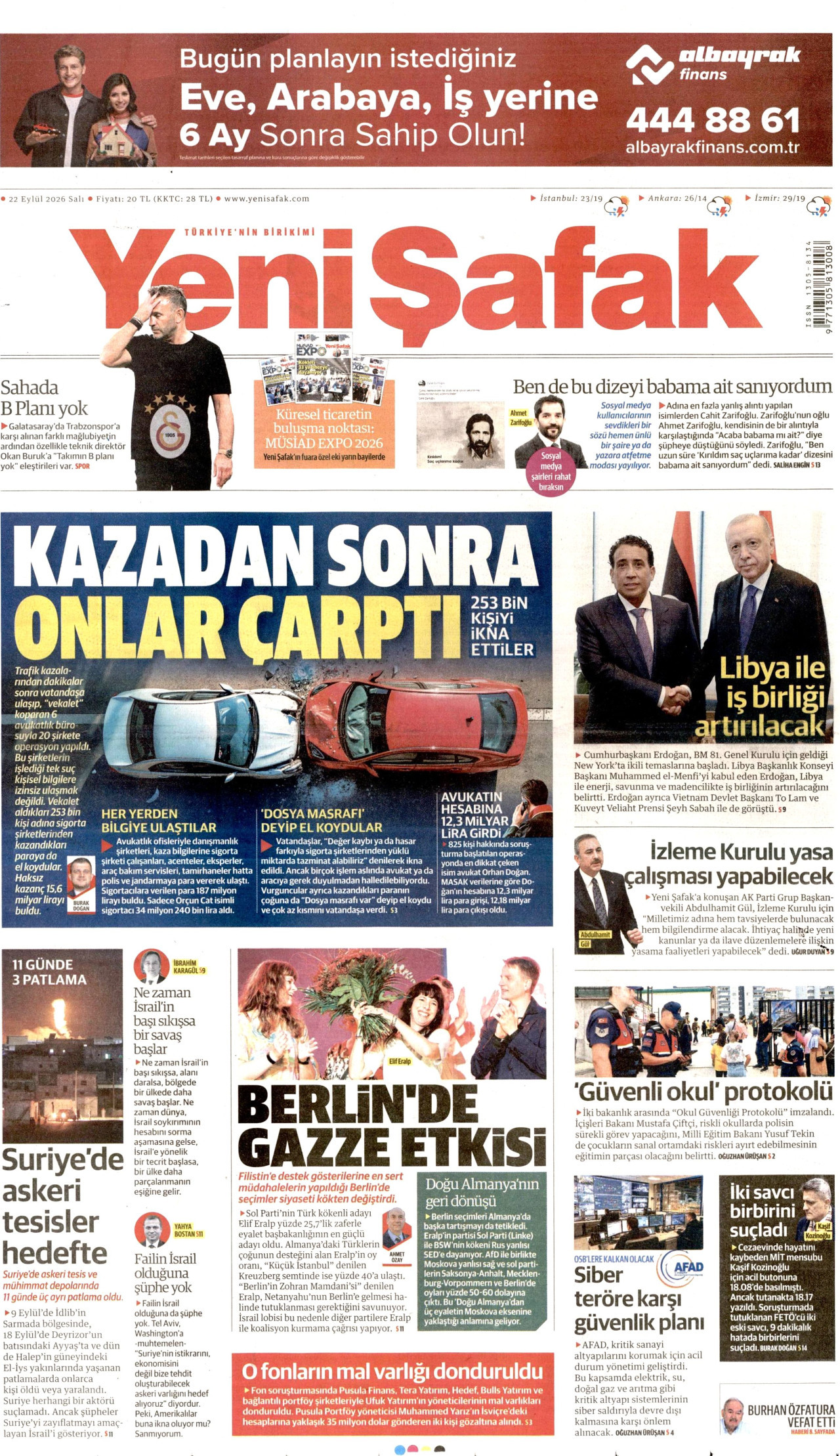 Gazeteler bugün ne yazdı? (22 Eylül) - 7. fotoğraf