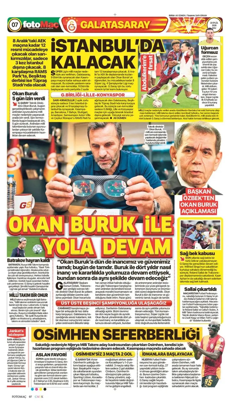 Fener'e huzur geldi! Spor basını bugün ne yazdı? (22 Eylül) - 11. fotoğraf