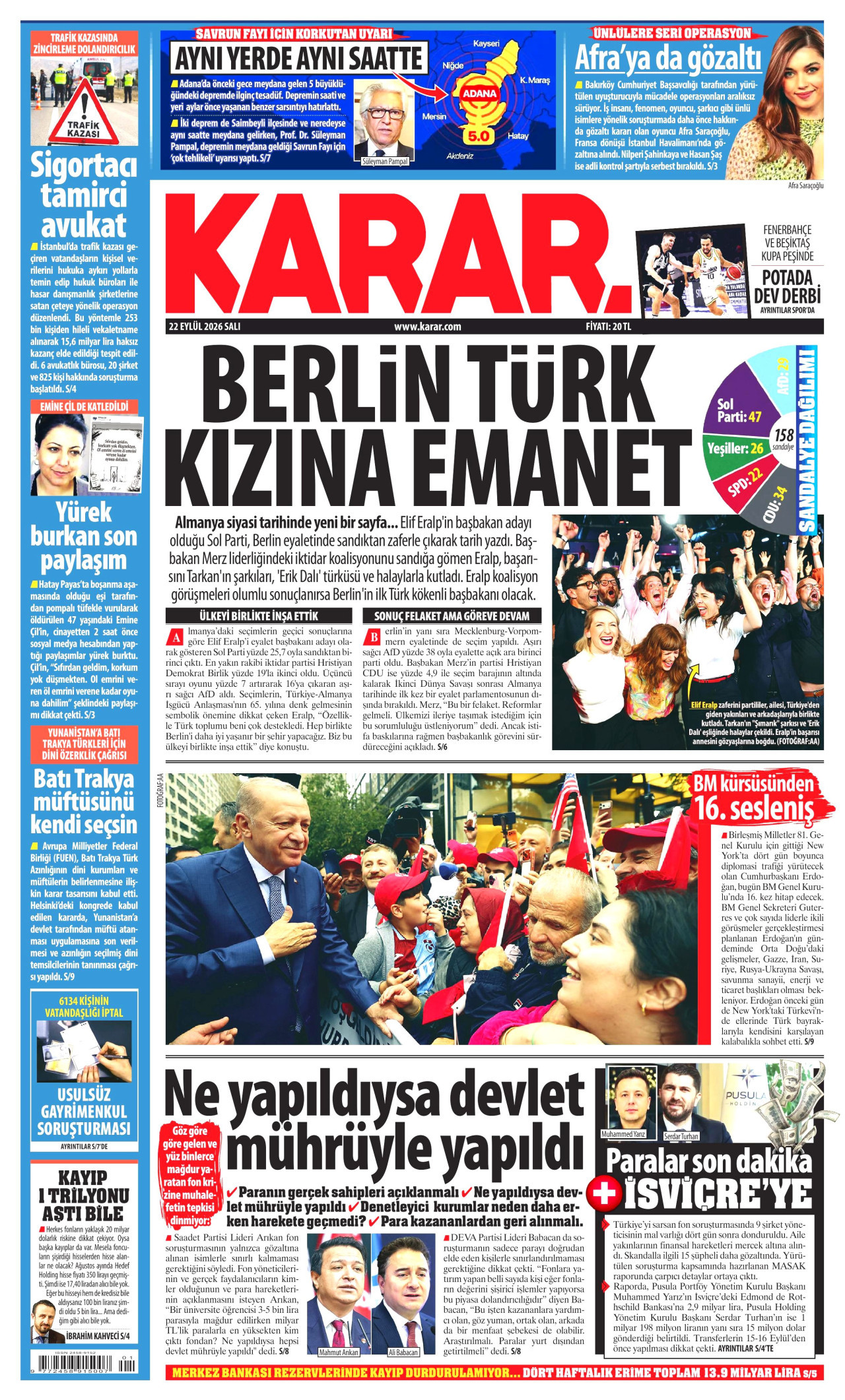 Gazeteler bugün ne yazdı? (22 Eylül) - 11. fotoğraf