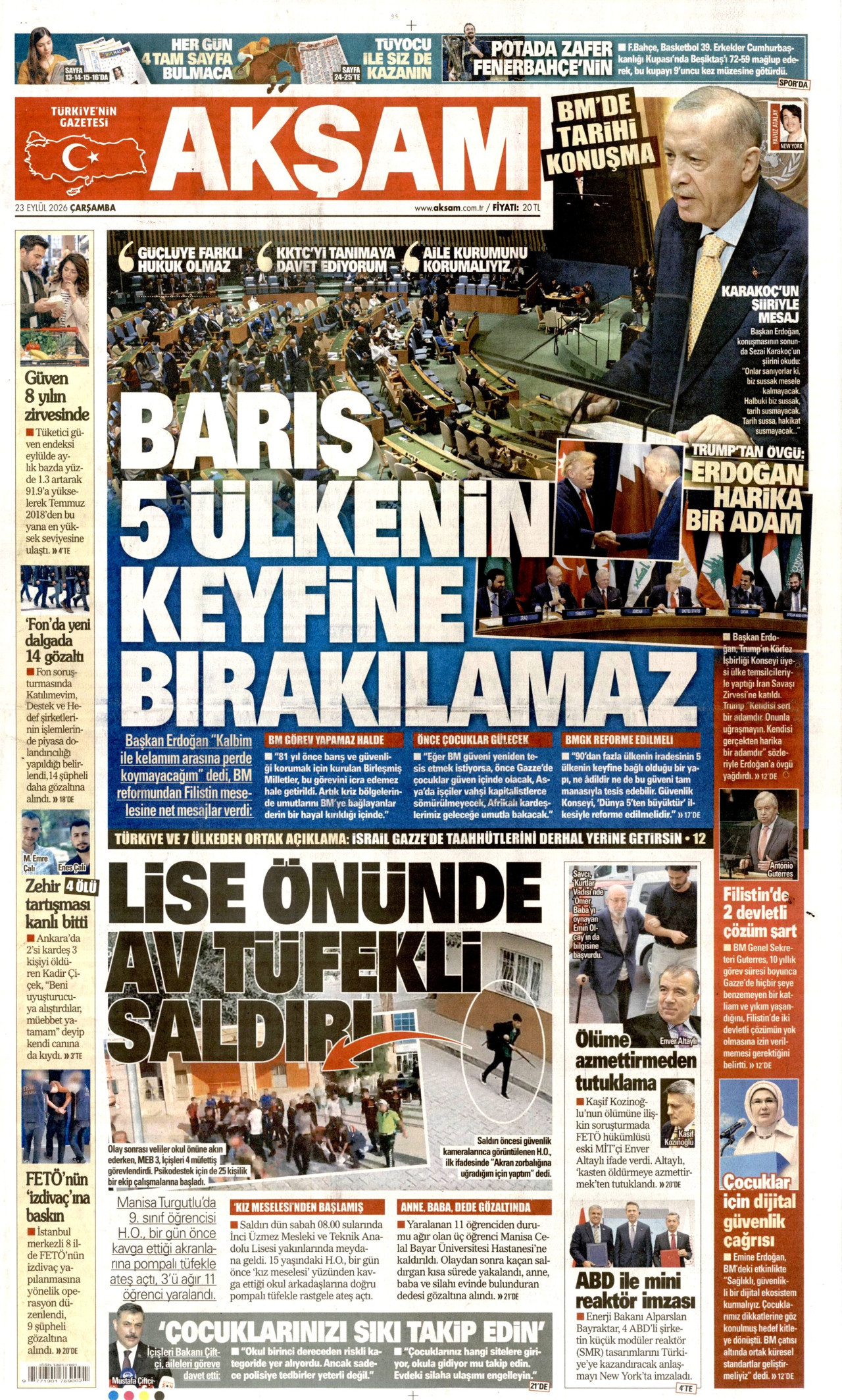 Gazeteler bugün ne yazdı? (23 Eylül) - 5. fotoğraf