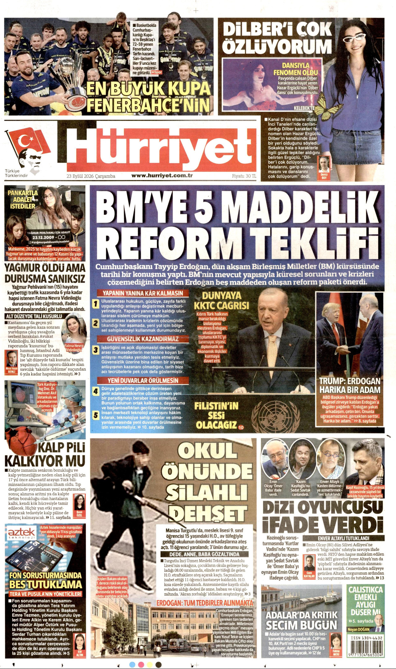 Gazeteler bugün ne yazdı? (23 Eylül) - 1. fotoğraf