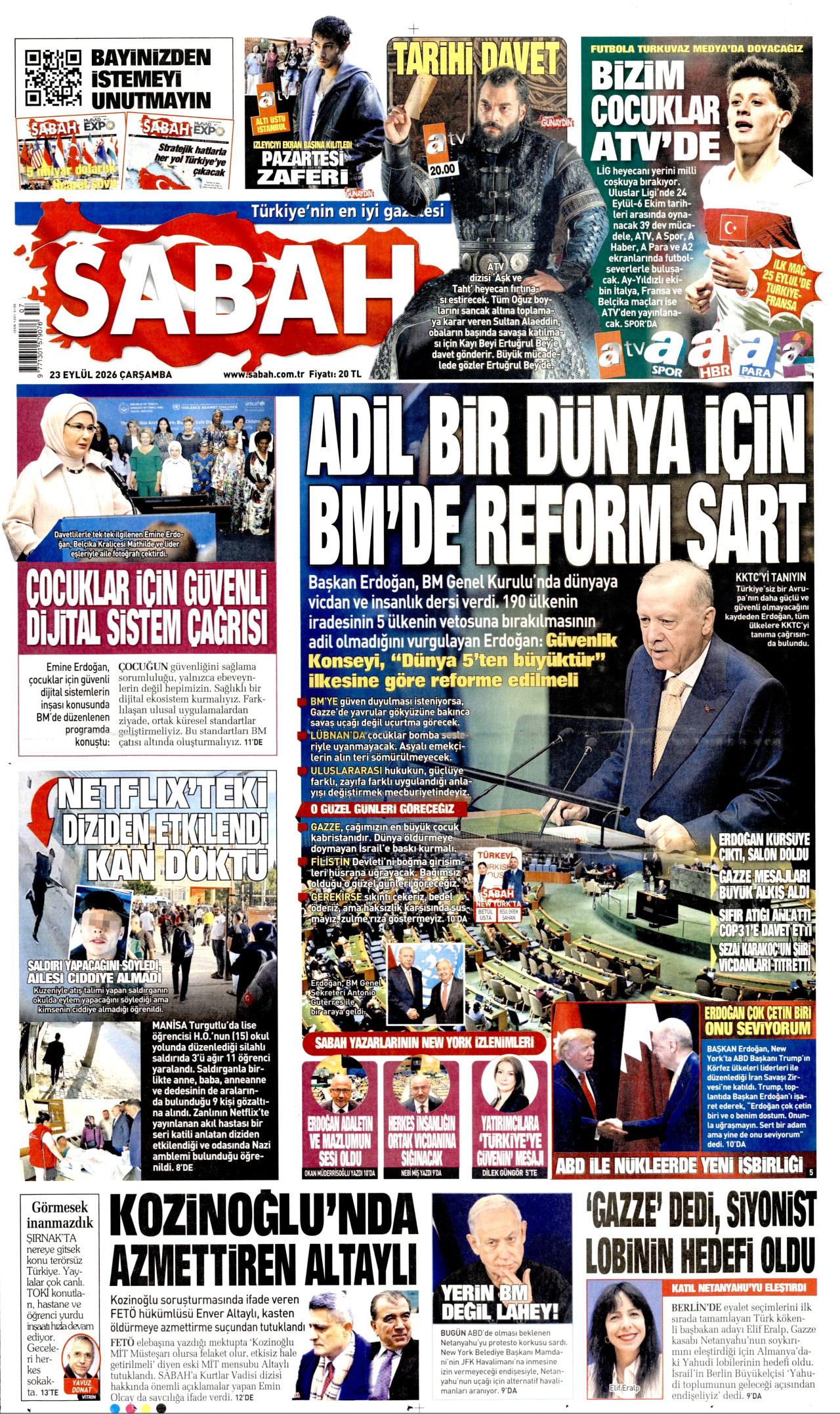 Gazeteler bugün ne yazdı? (23 Eylül) - 2. fotoğraf
