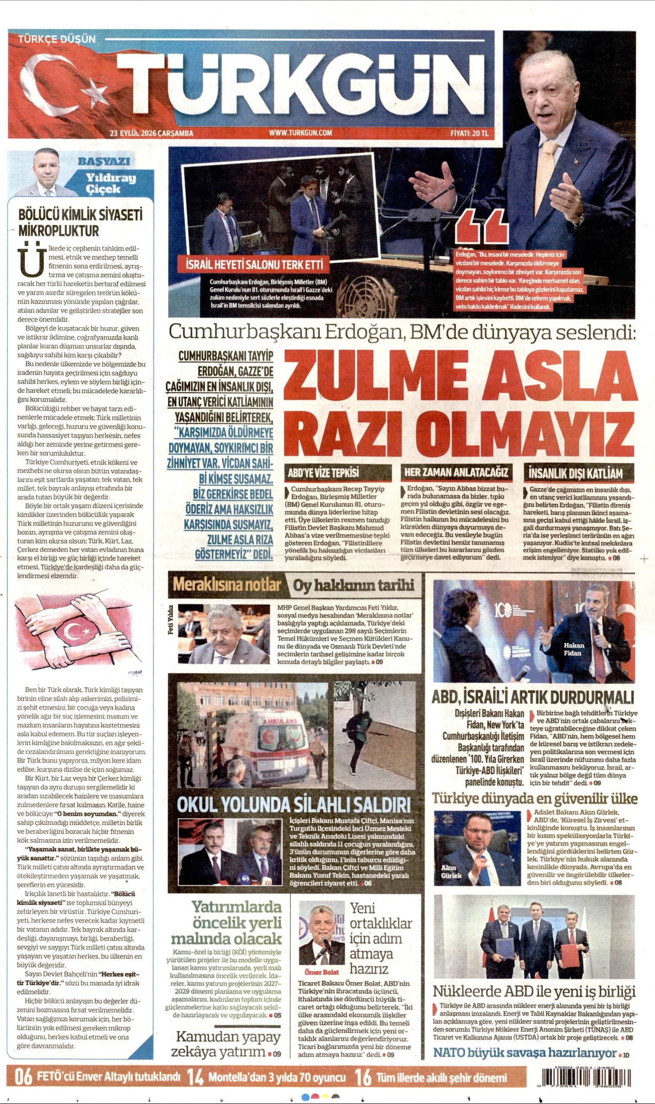 Gazeteler bugün ne yazdı? (23 Eylül) - 9. fotoğraf