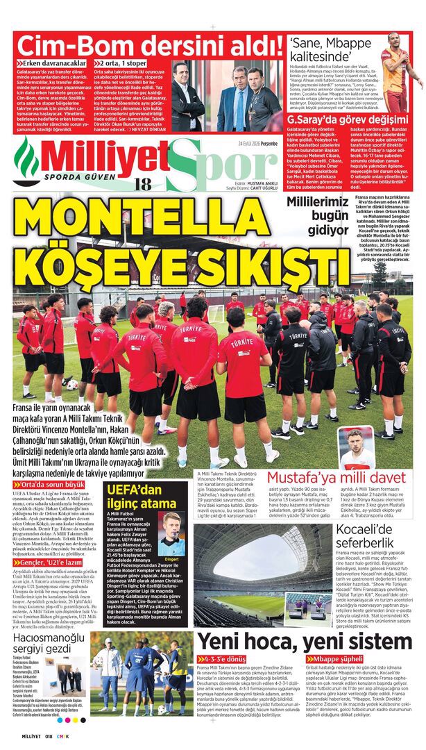 Montella köşeye sıkıştı | Spor manşetleri  - 1. fotoğraf