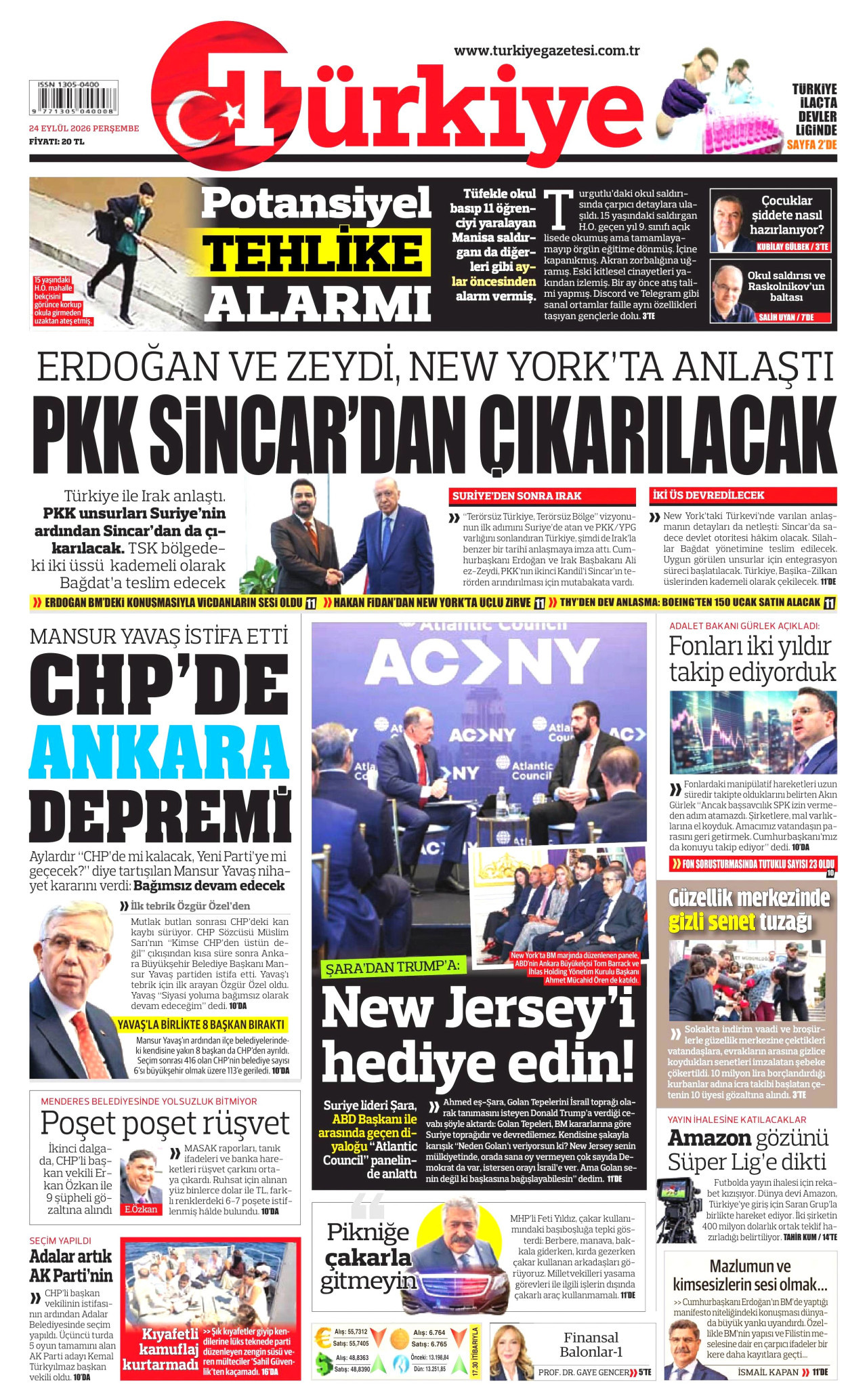 Gazeteler bugün ne yazdı? (24 Eylül) - 2. fotoğraf