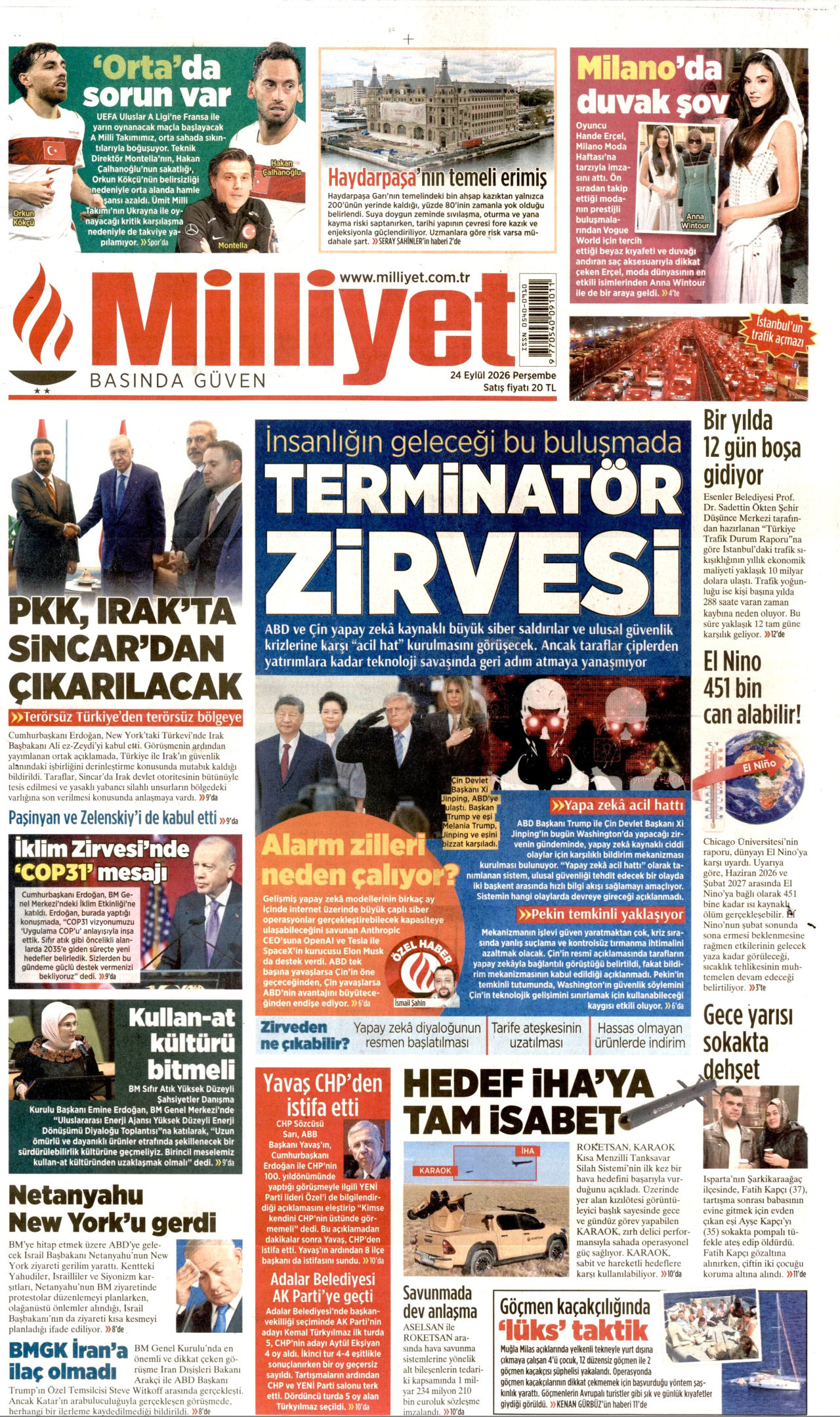 Gazeteler bugün ne yazdı? (24 Eylül) - 7. fotoğraf