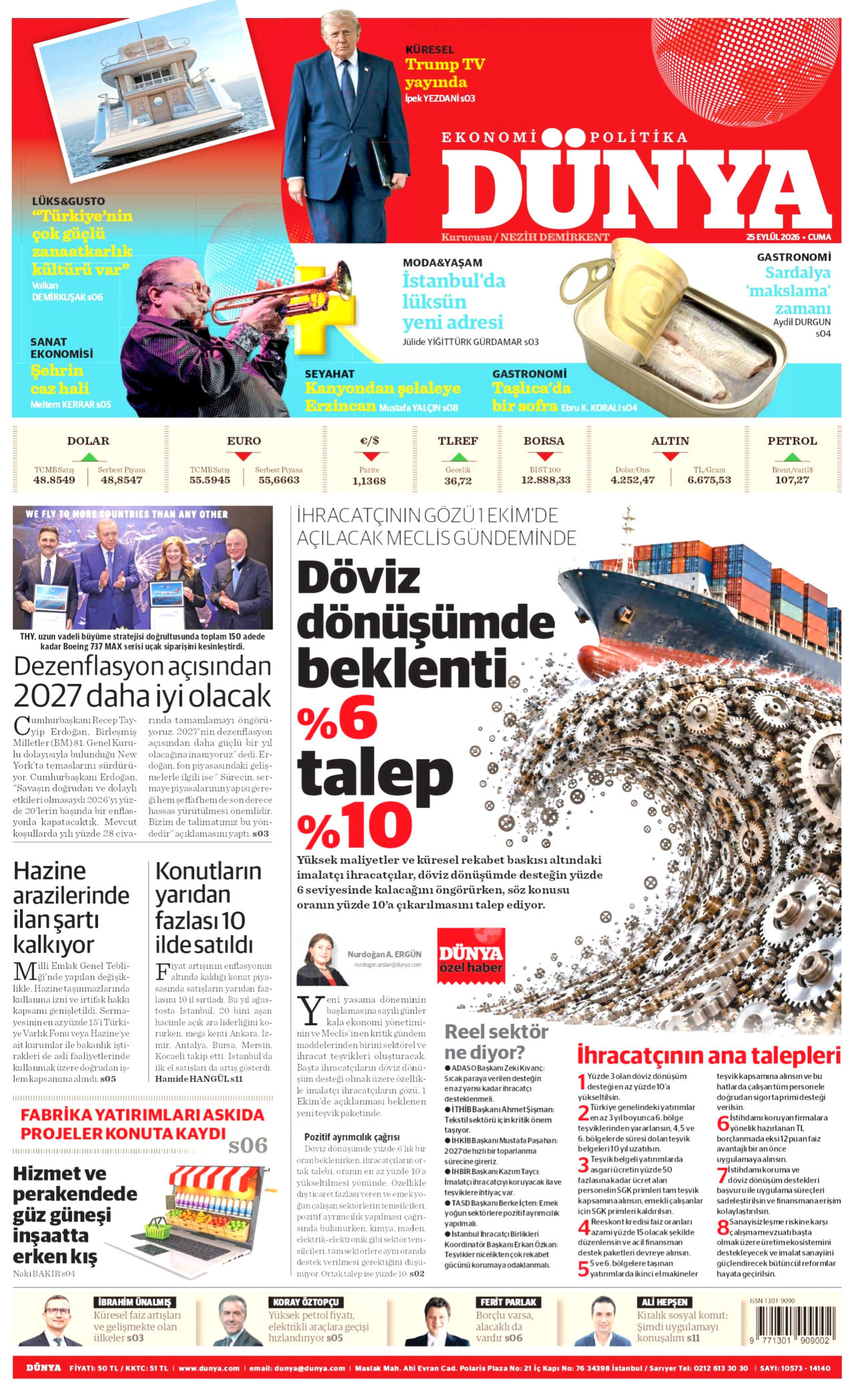 Gazeteler bugün ne yazdı? (25 Eylül) - 1. fotoğraf