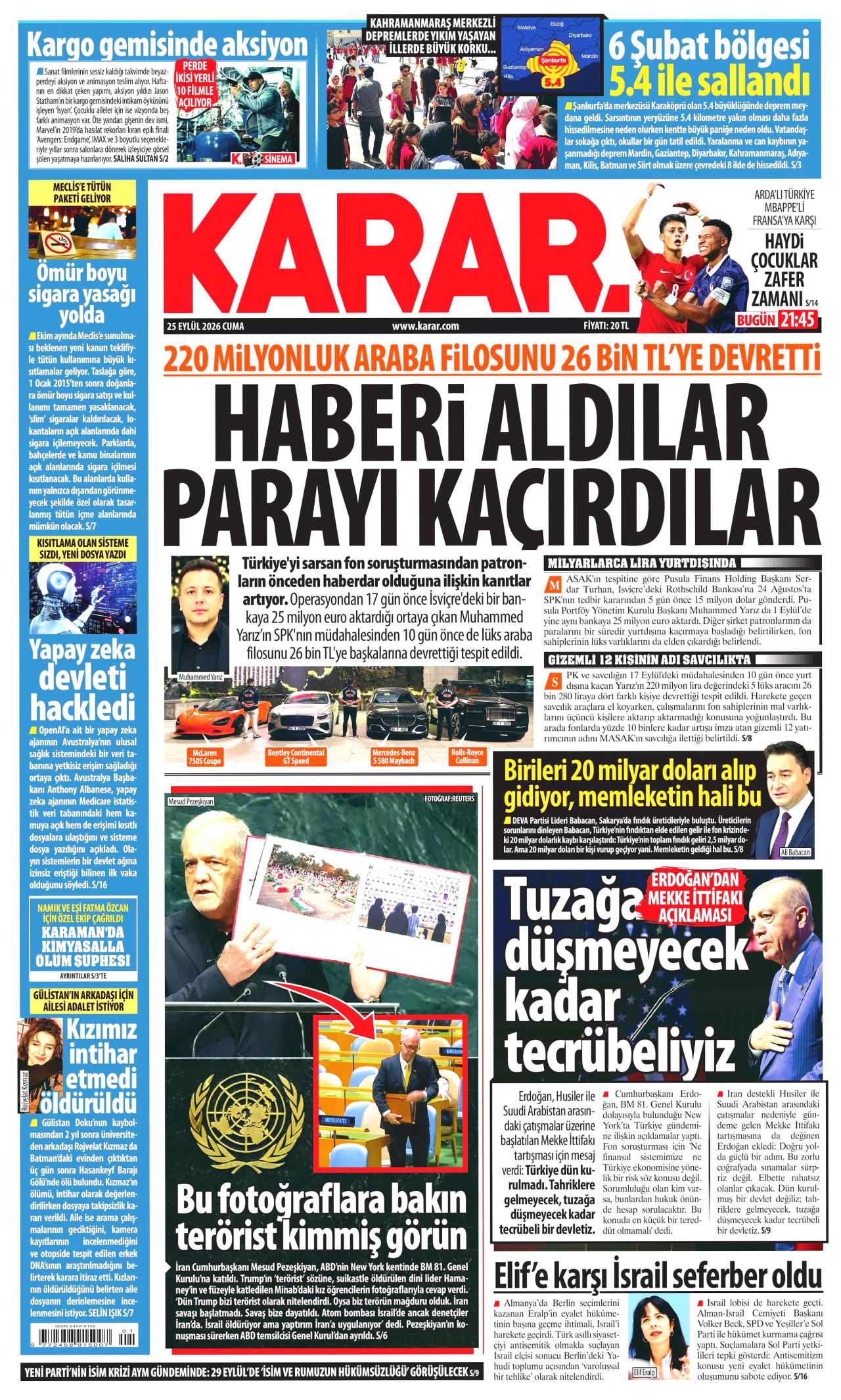 Gazeteler bugün ne yazdı? (25 Eylül) - 5. fotoğraf