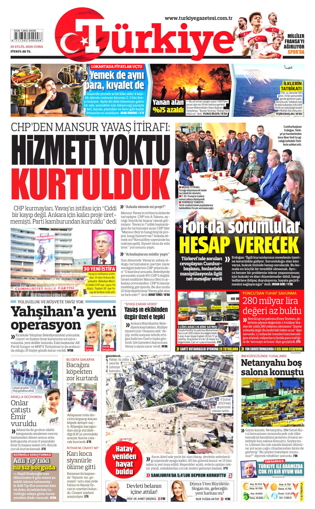 Gazeteler bugün ne yazdı? (25 Eylül) - 3. fotoğraf