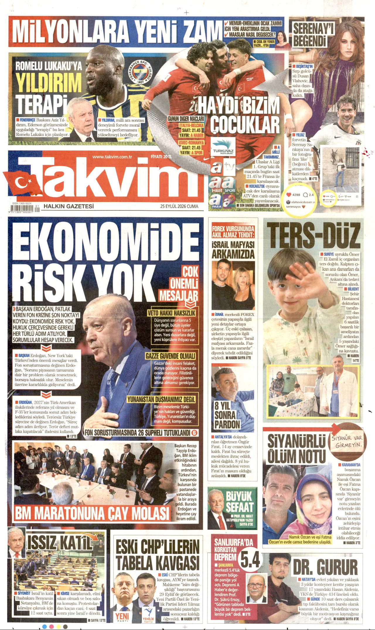 Gazeteler bugün ne yazdı? (25 Eylül) - 8. fotoğraf