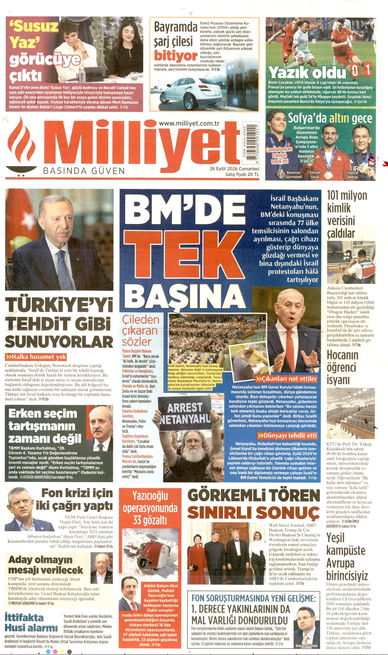 Gazeteler bugün ne yazdı? (26 Eylül) - 7. fotoğraf