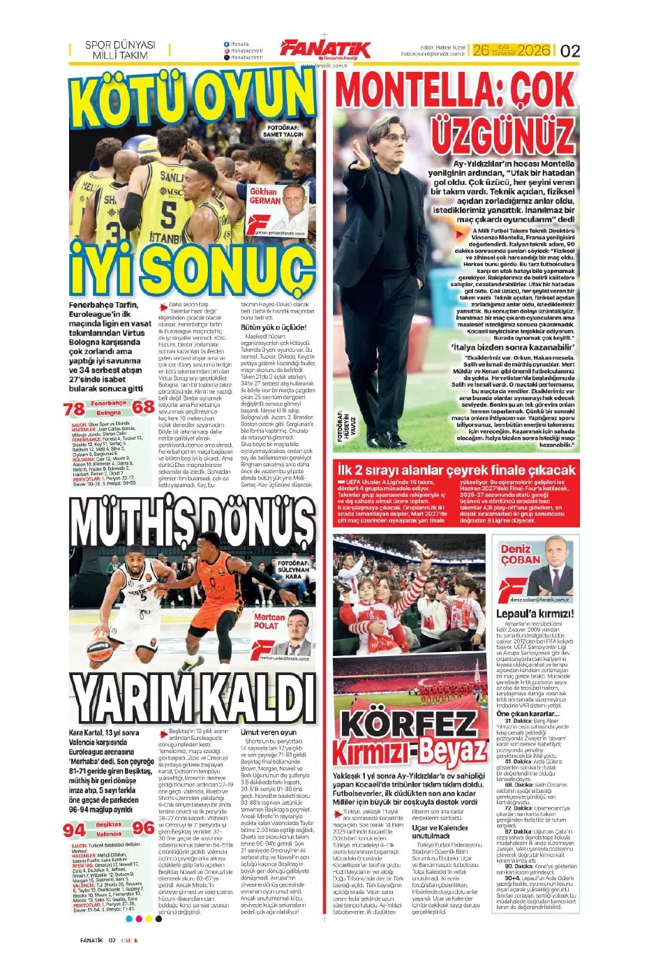 Fransız kaldık! Spor basını bugün ne yazdı? (26 Eylül) - 4. fotoğraf