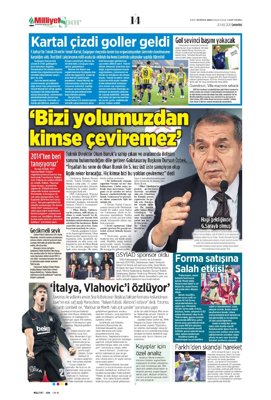 Fransız kaldık! Spor basını bugün ne yazdı? (26 Eylül) - 5. fotoğraf