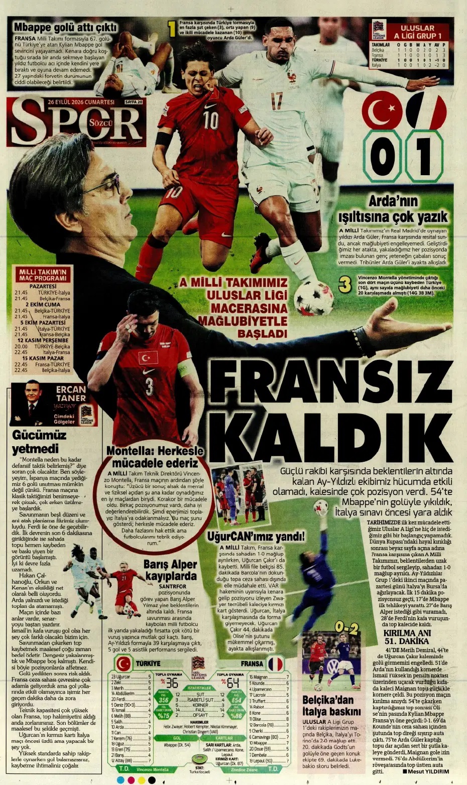 Fransız kaldık! Spor basını bugün ne yazdı? (26 Eylül) - 10. fotoğraf