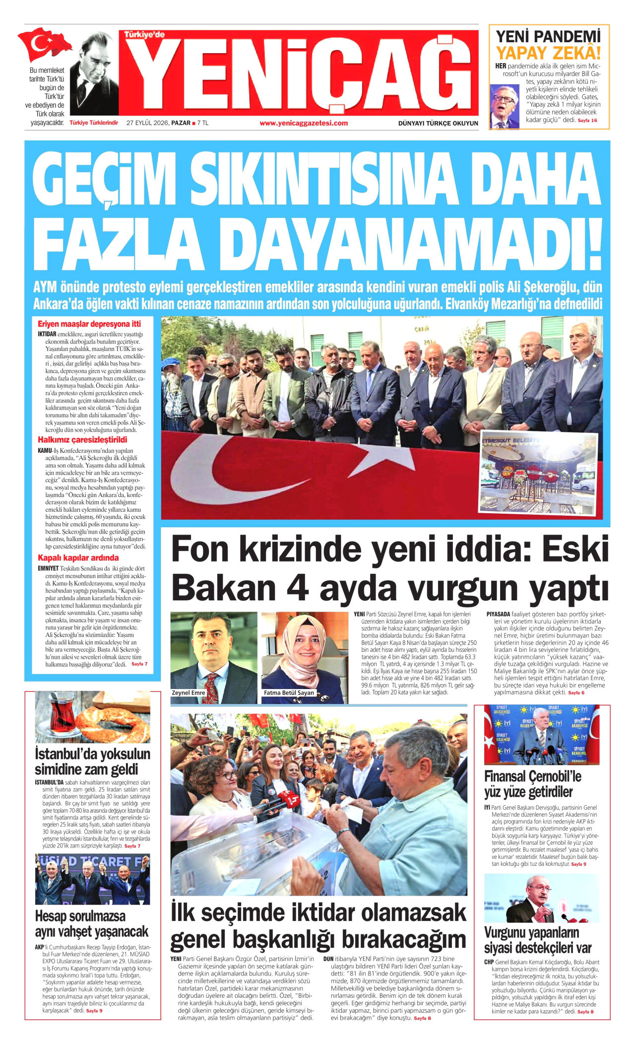 Gazeteler bugün ne yazdı? (27 Eylül) - 2. fotoğraf