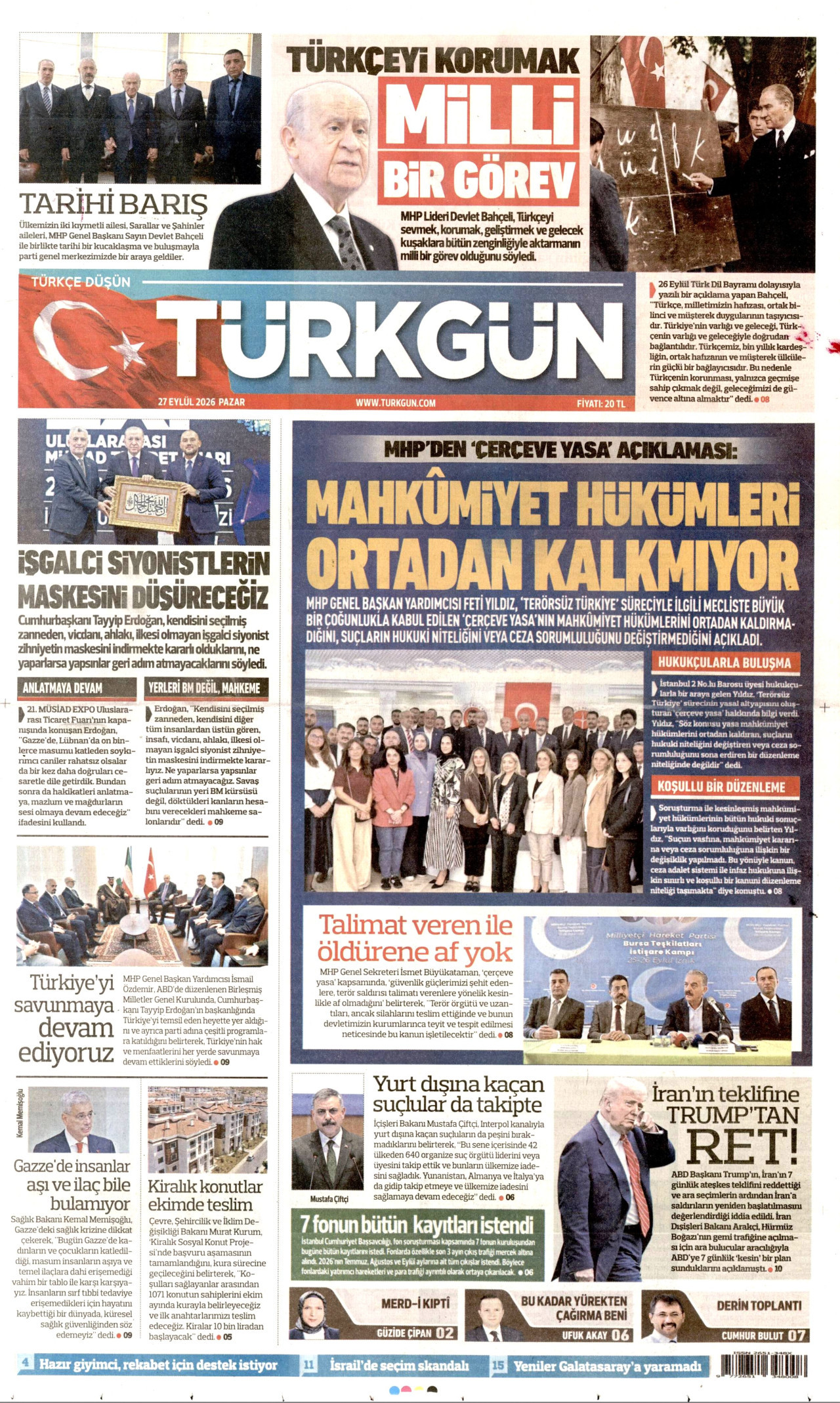 Gazeteler bugün ne yazdı? (27 Eylül) - 6. fotoğraf