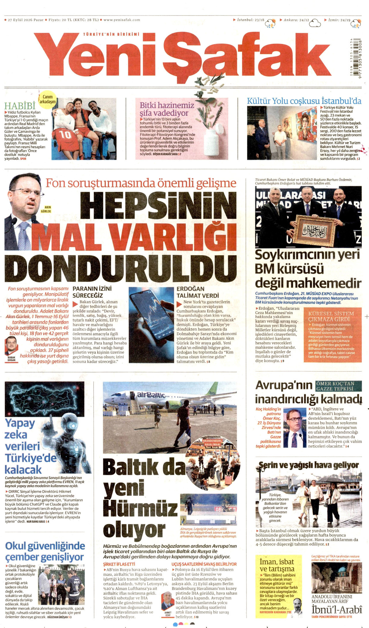 Gazeteler bugün ne yazdı? (27 Eylül) - 4. fotoğraf