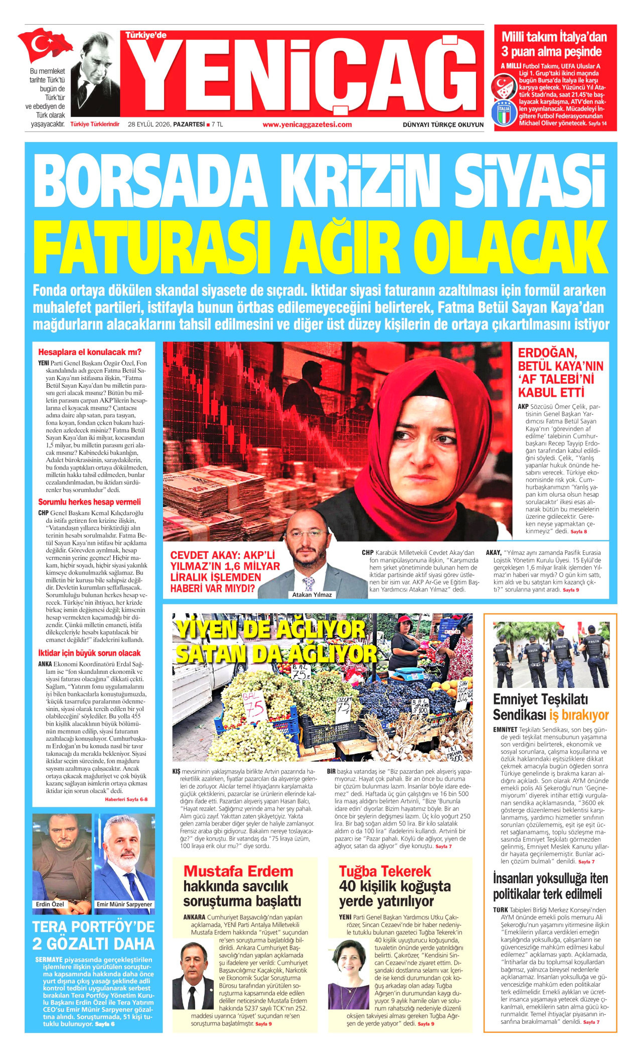 Gazeteler bugün ne yazdı? (28 Eylül) - 11. fotoğraf