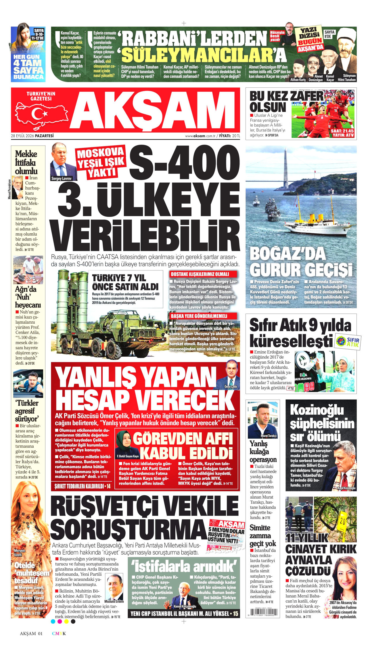 Gazeteler bugün ne yazdı? (28 Eylül) - 6. fotoğraf