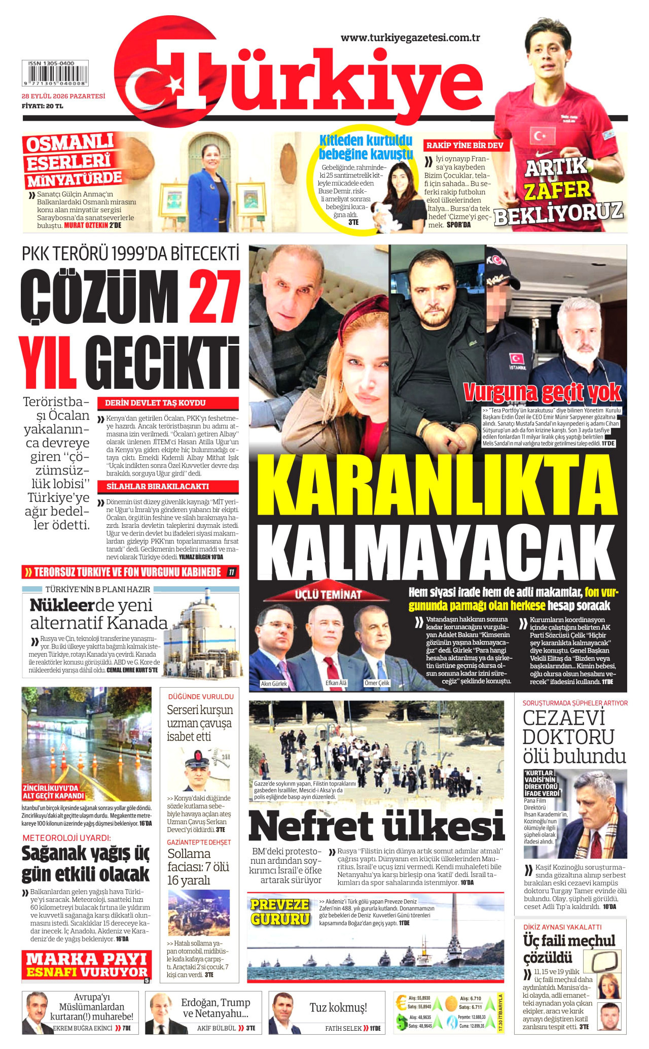 Gazeteler bugün ne yazdı? (28 Eylül) - 3. fotoğraf
