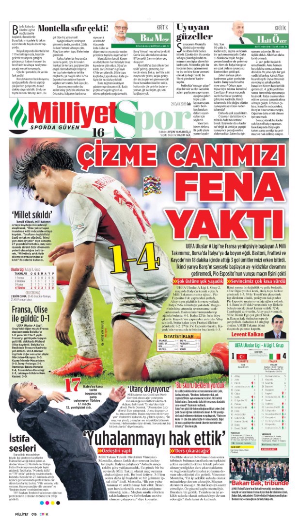 Milli felaket | Spor manşetleri  - 1. fotoğraf