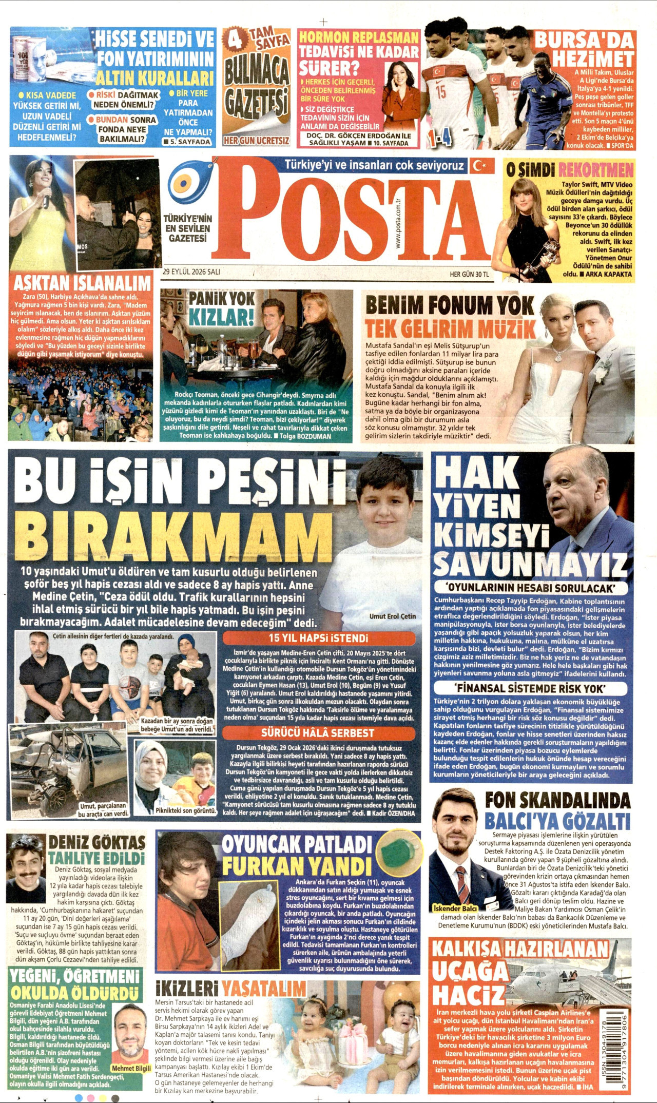 Gazeteler bugün ne yazdı? (29 Eylül) - 12. fotoğraf