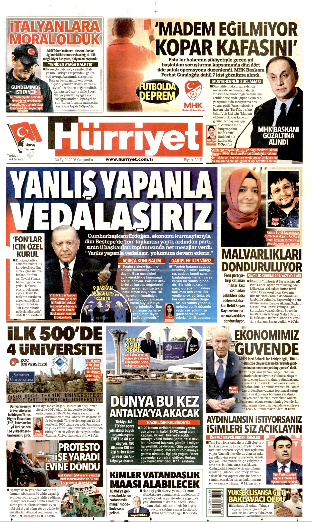 Gazeteler bugün ne yazdı? (30 Eylül) - 4. fotoğraf
