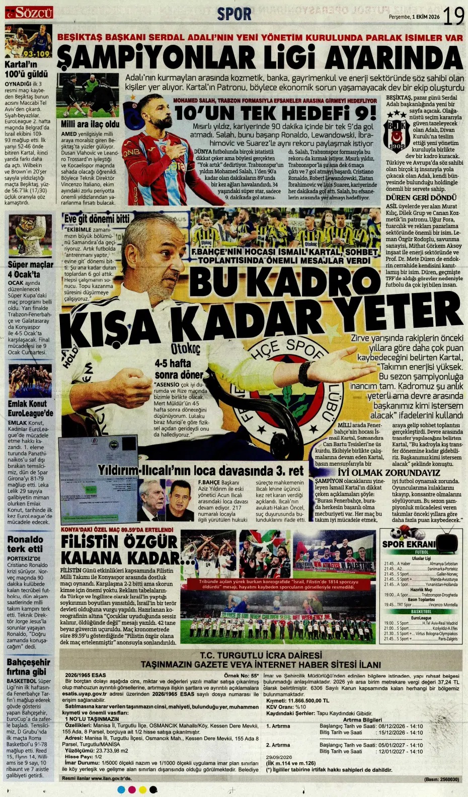 Herkese ders olsun! Spor basını bugün ne yazdı? (1 Ekim) - 8. fotoğraf