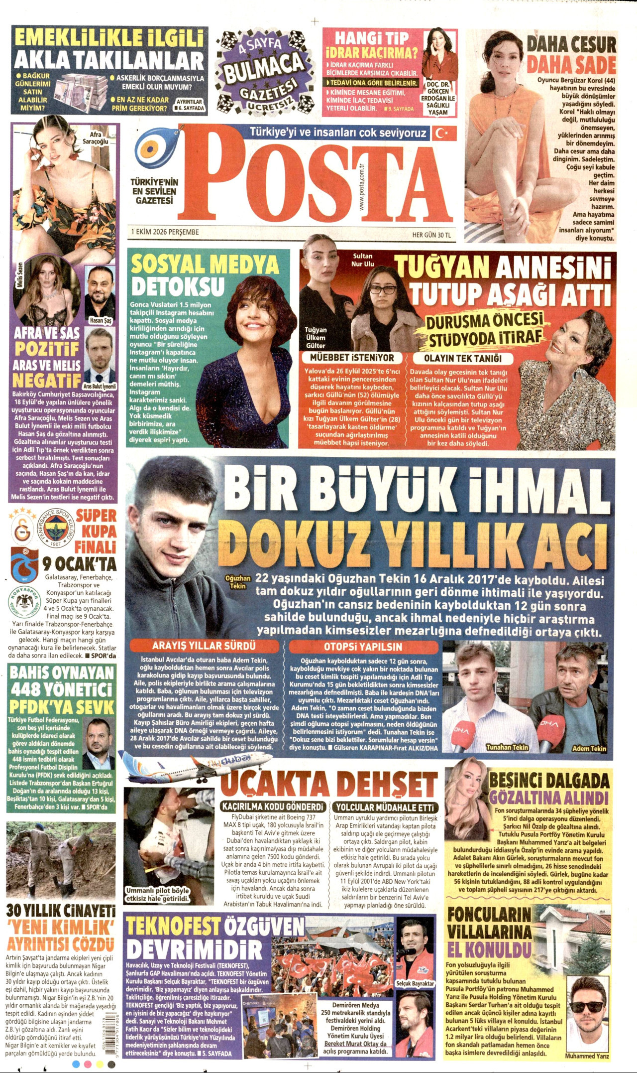 Gazeteler bugün ne yazdı? (1 Ekim) - 9. fotoğraf