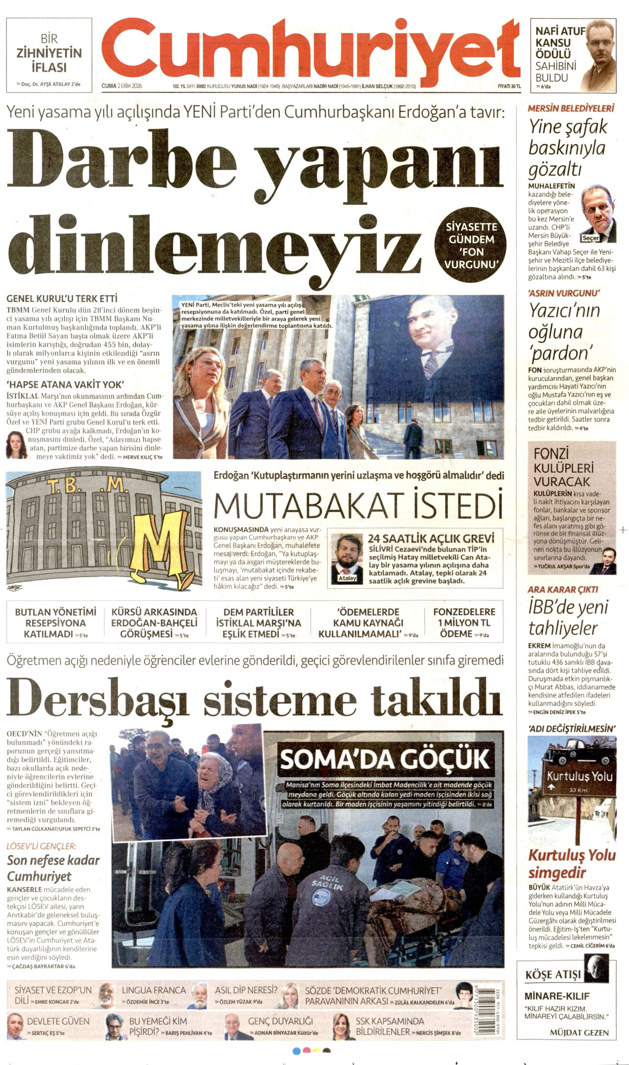 Gazeteler bugün ne yazdı? (2 Ekim) - 11. fotoğraf