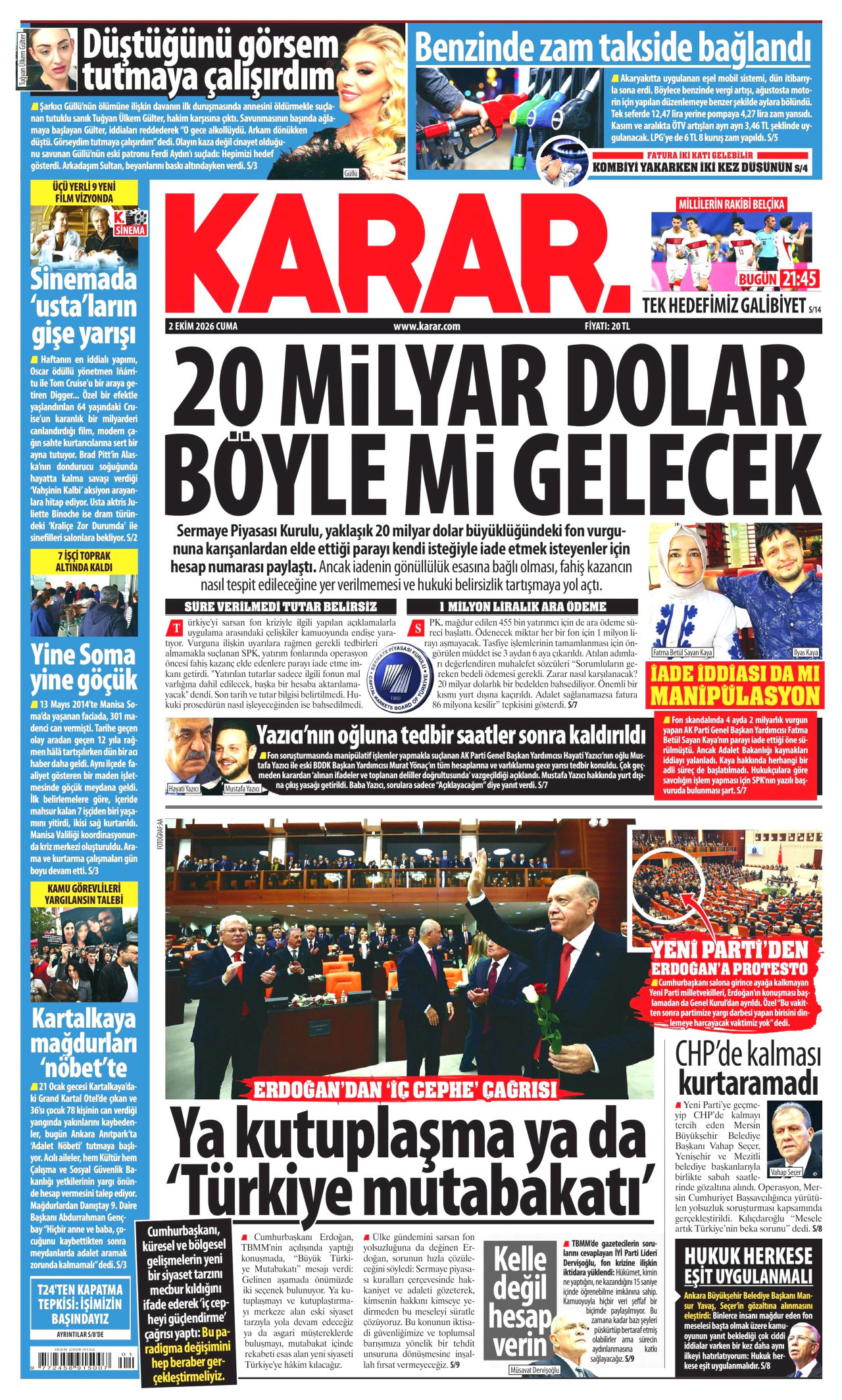 Gazeteler bugün ne yazdı? (2 Ekim) - 9. fotoğraf