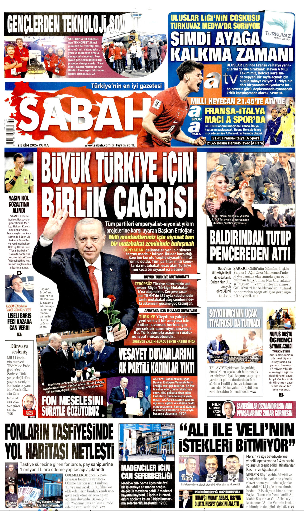 Gazeteler bugün ne yazdı? (2 Ekim) - 2. fotoğraf