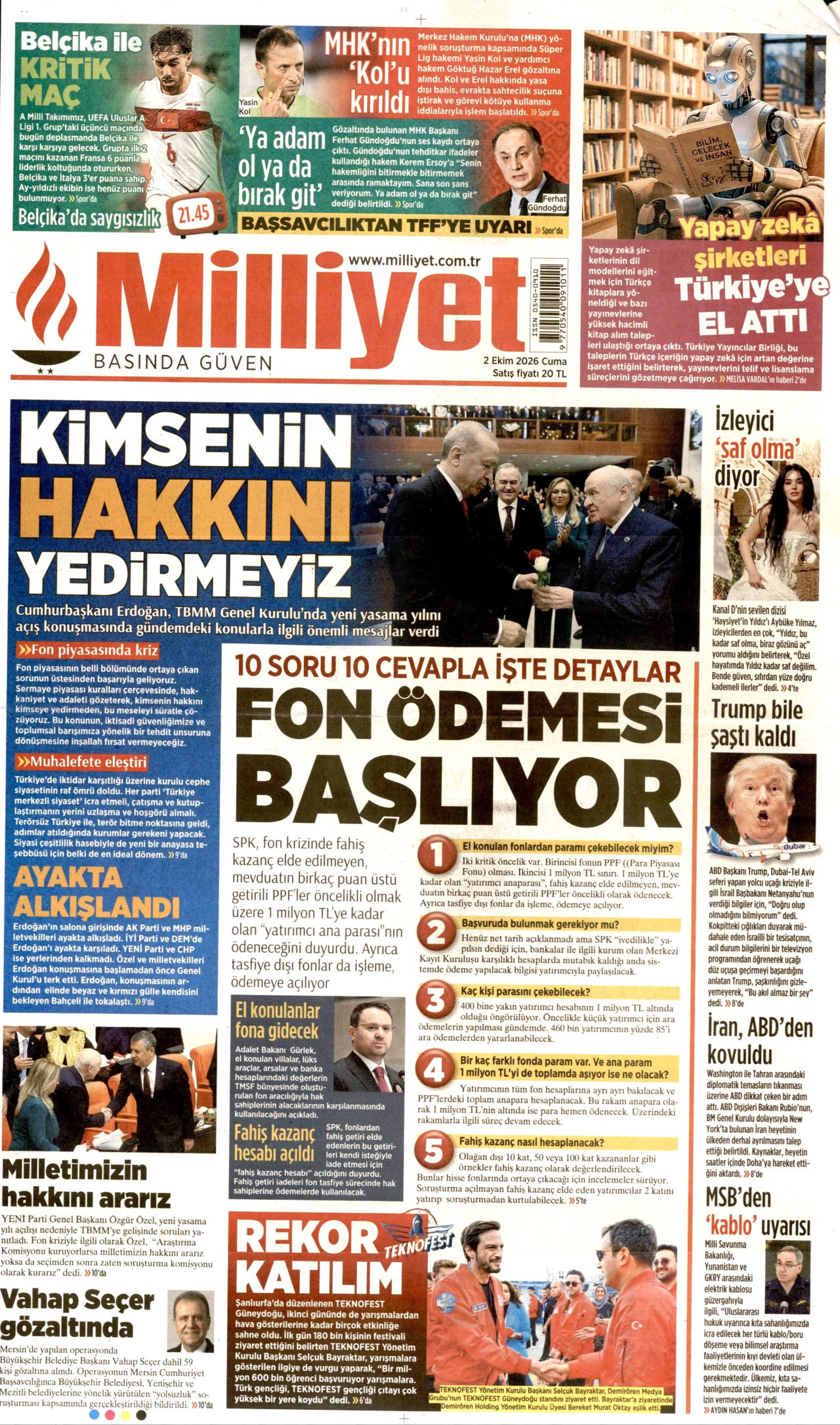 Gazeteler bugün ne yazdı? (2 Ekim) - 6. fotoğraf