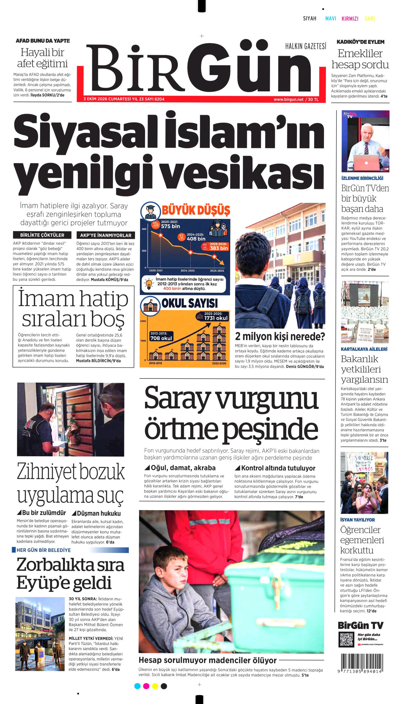 Gazeteler bugün ne yazdı? (3 Ekim) - 1. fotoğraf